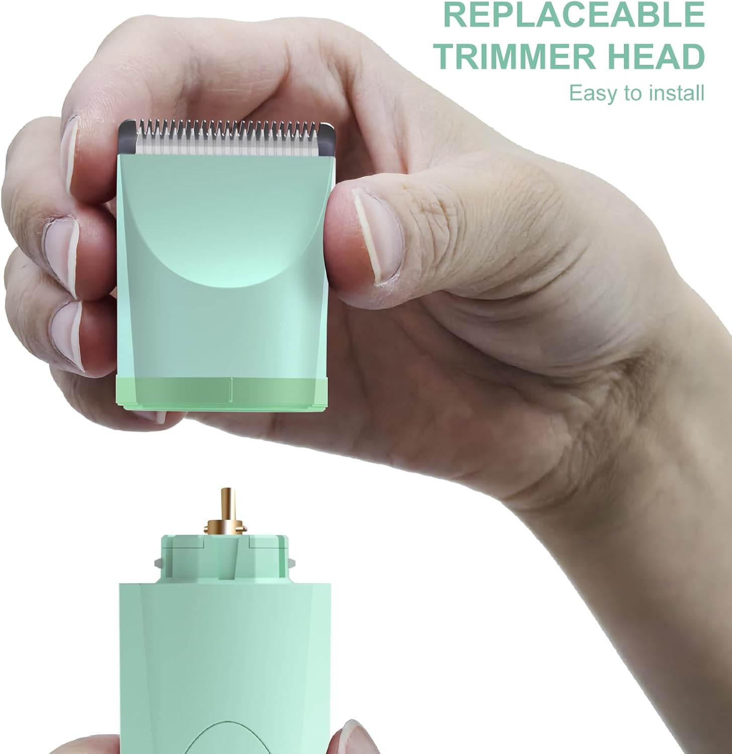 OLOV Electric Body Hair Trimmer - Groin Trimmer for Men - Bikini Trimmer Women - Wet/Dry Shaver Groomer, Replaceable Ceramic Blade Heads, USB Recharge Dock, Waterproof Hygiene Razor,Purple