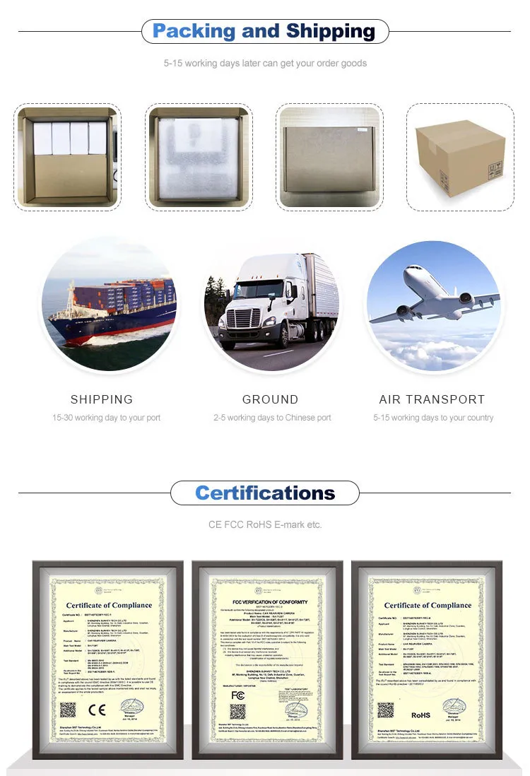 Packing shipping and certifications
