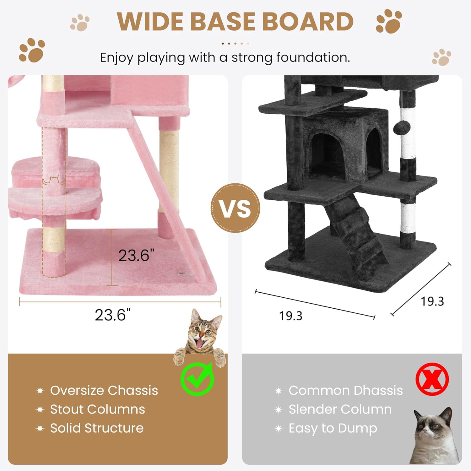Larger Cat Tree Tower Condo for Indoor Kitties