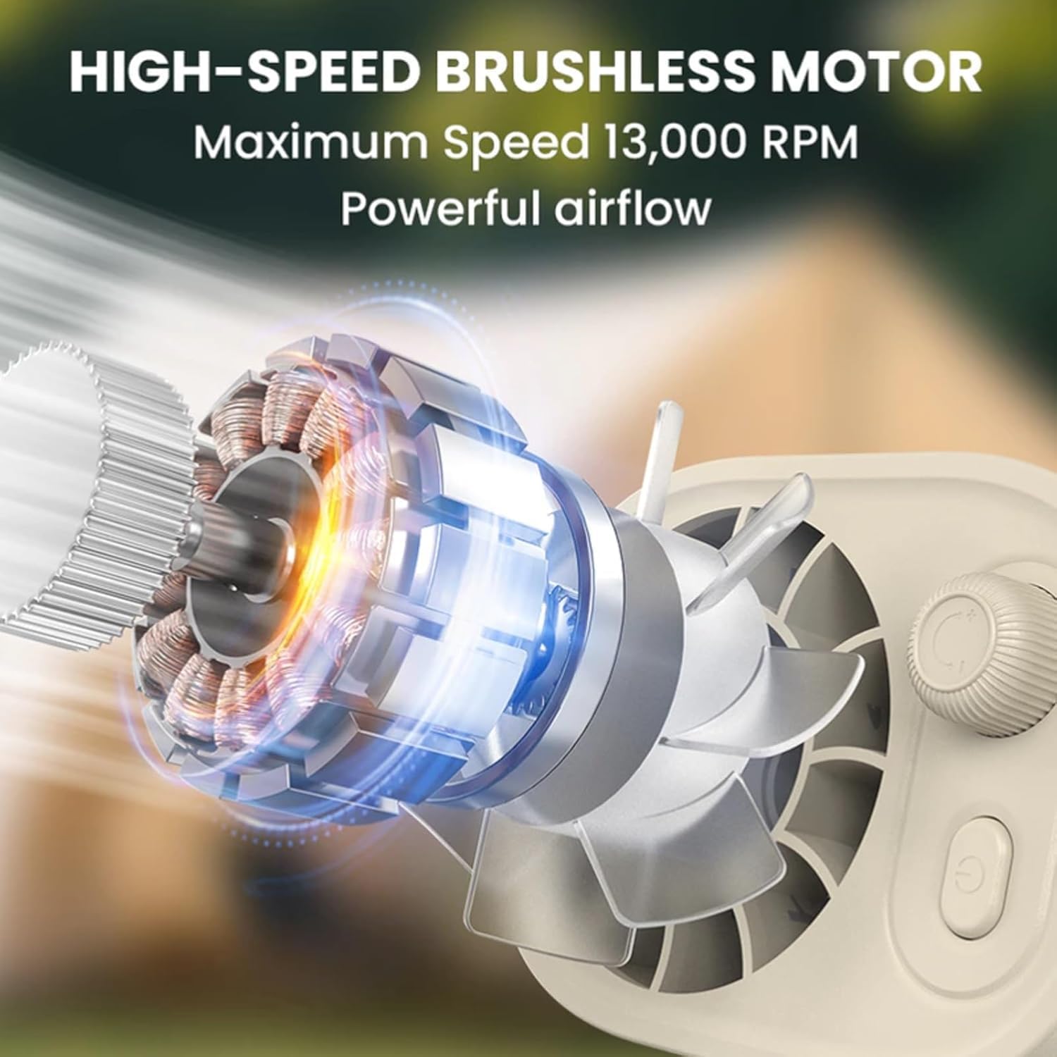 Joytutu Car Clip on Fan with LED Display - 360° Rotation, 100 Speeds Adjustable, USB Rechargeable Personal Cooling Fan 1800mah Battery, Portable Car Fans for Instant Summer Cooling (A*2PCS)