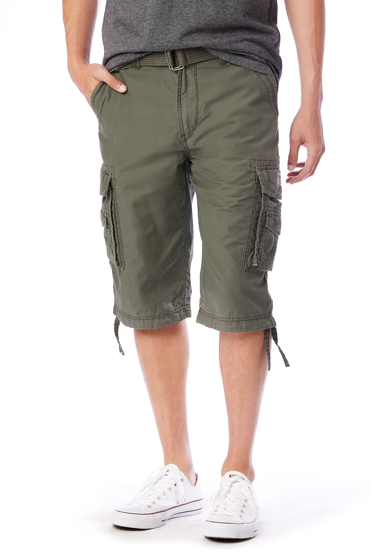 Men's Belted Cargo Pants