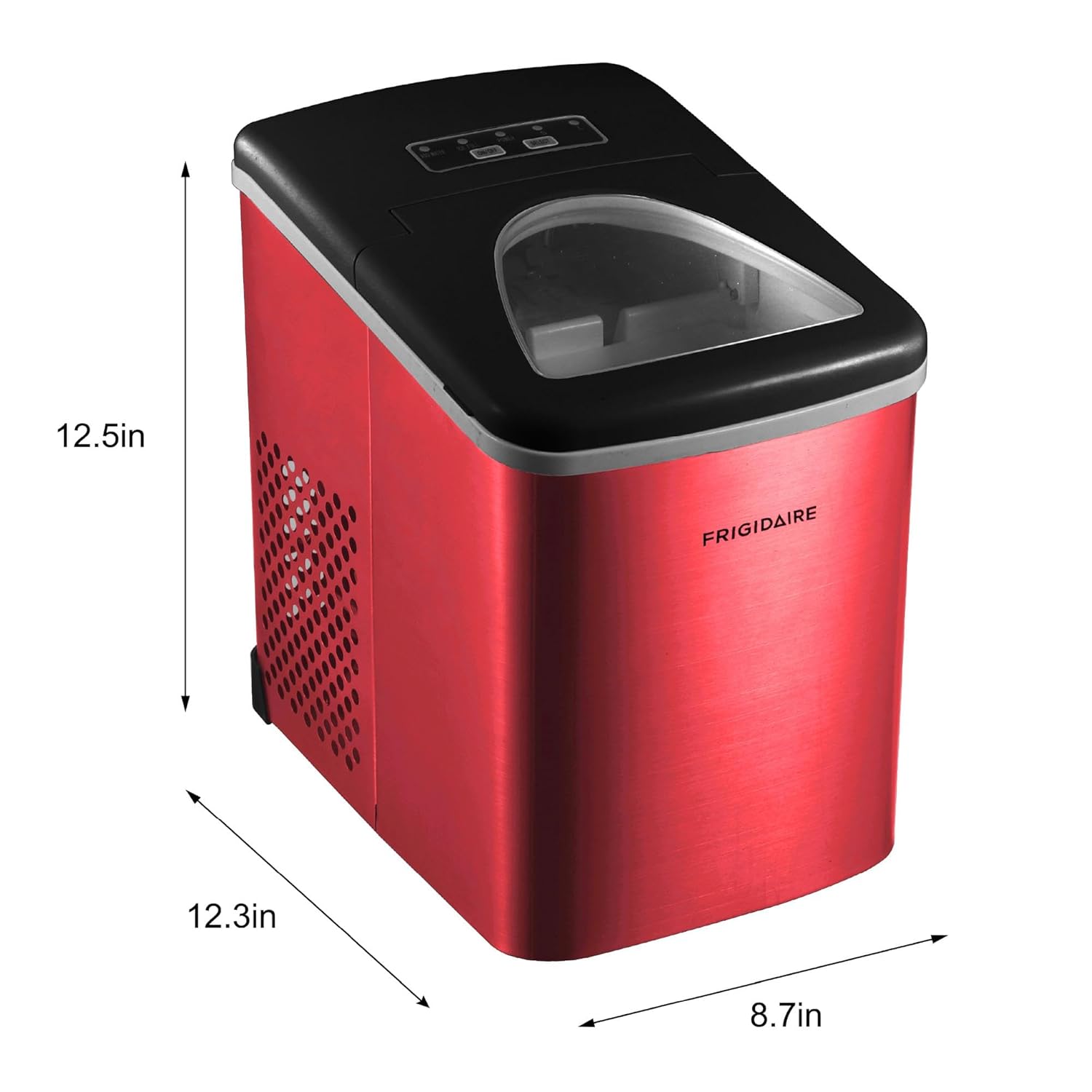 Frigidaire 26 Lbs per Day Portable Compact Maker, Ice Making Machine, Stainless, Medium
