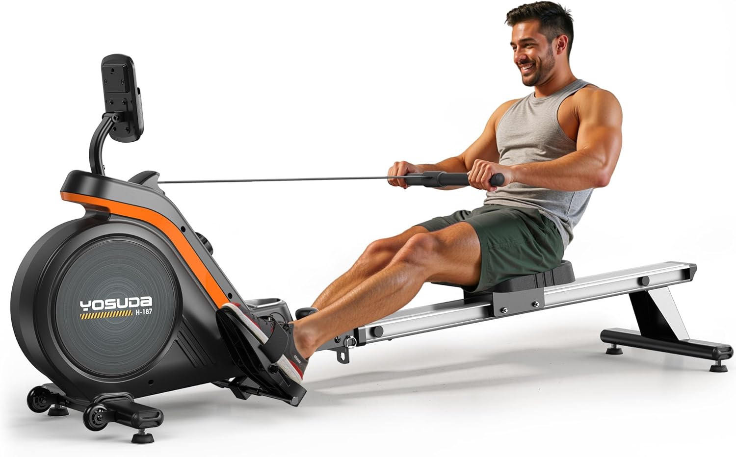 Magnetic/Water Rowing Machine for Home - Rower Machine Use with Bluetooth, App Supported, Rowing Machine for Taller Power Athletes, Comfortable Seat Cushion