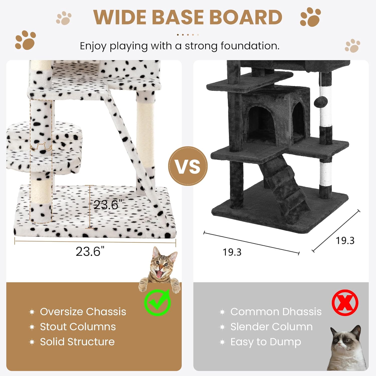 Larger Cat Tree Tower Condo for Indoor Kitties