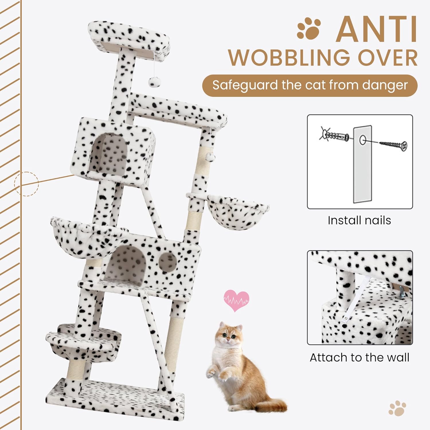 Larger Cat Tree Tower Condo for Indoor Kitties