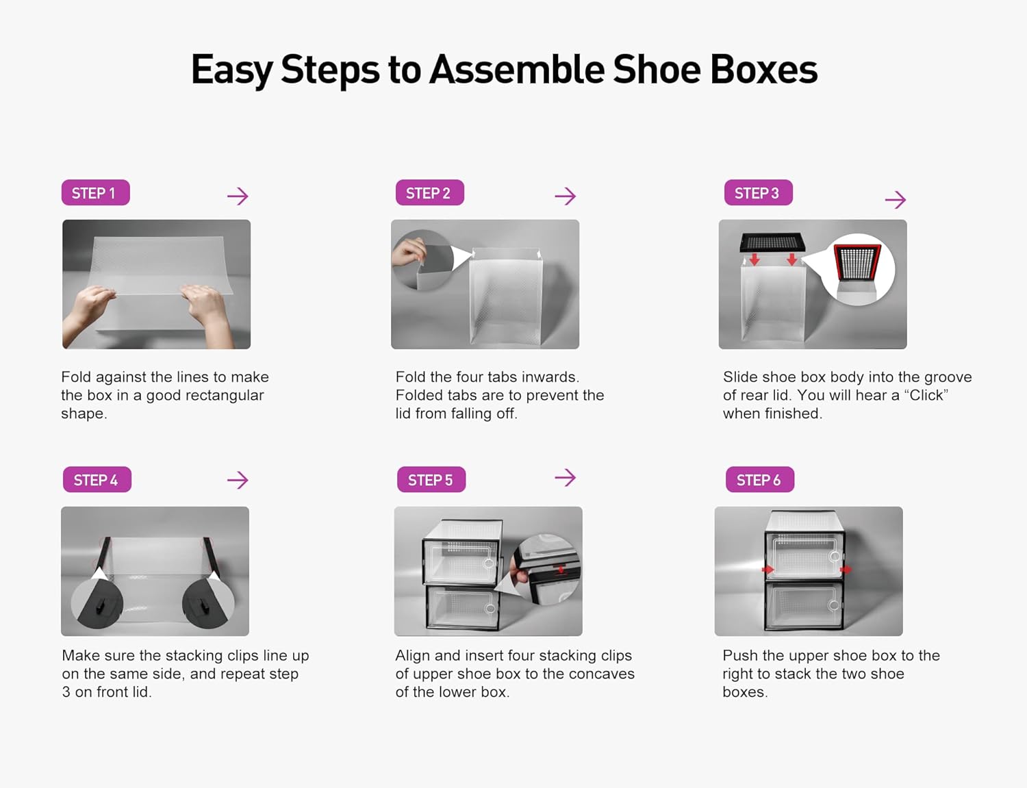 Large Shoe Storage Boxes Organizers Clear Plastic Stackable 12 Pack, Shoe Rack & Holder Substitute, Sneaker Containers, Toy Storage Organizer Bins for Entryway, Closet, Under Bed, Black
