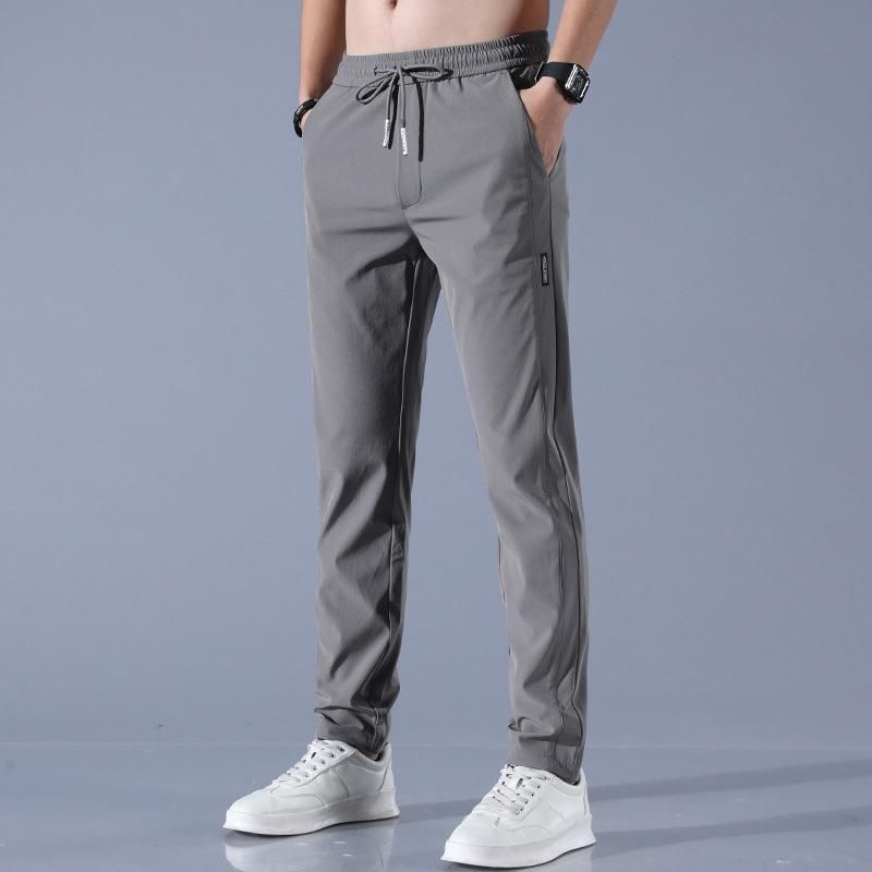 Men's stretch Lycra track pants - gray single pair