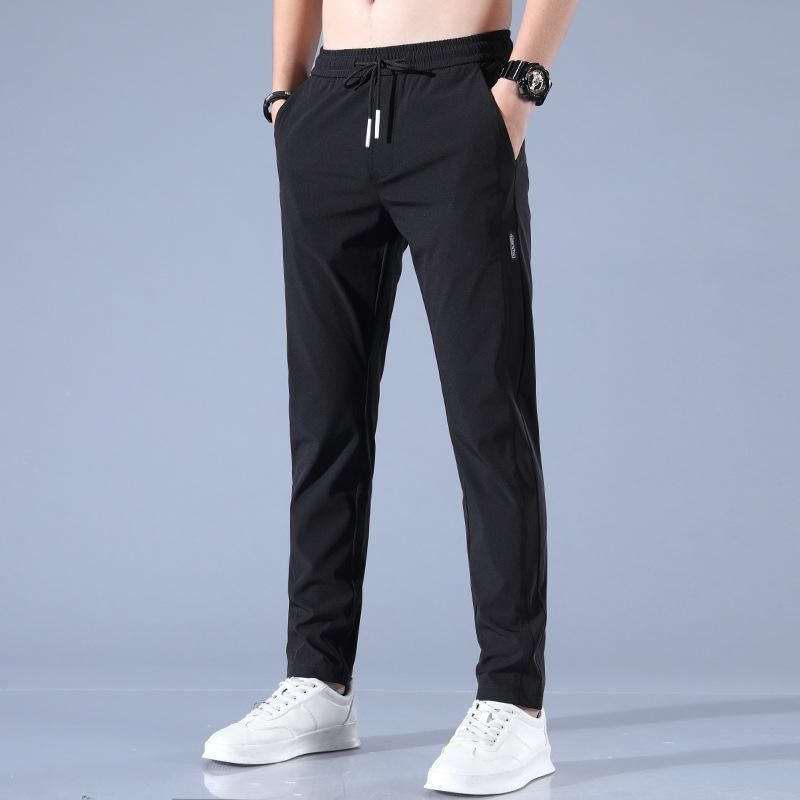 Men's stretch Lycra track pants - black single pair