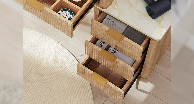 3 Drawers Side Table