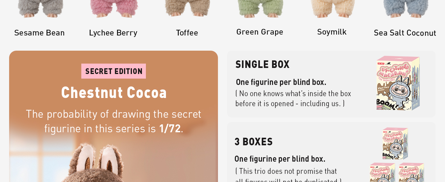 THE MONSTERS - Tasty Macarons Vinyl Face Blind Box