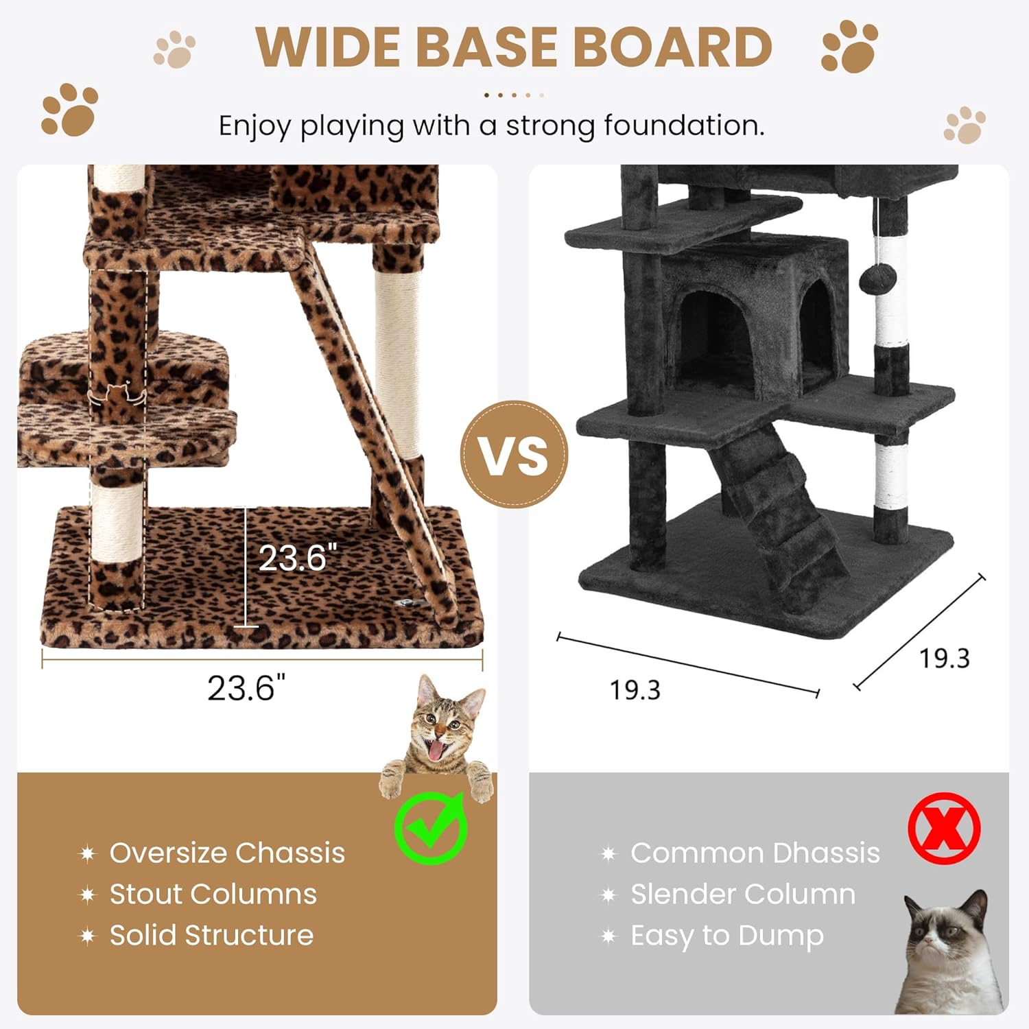Larger Cat Tree Tower Condo for Indoor Kitties