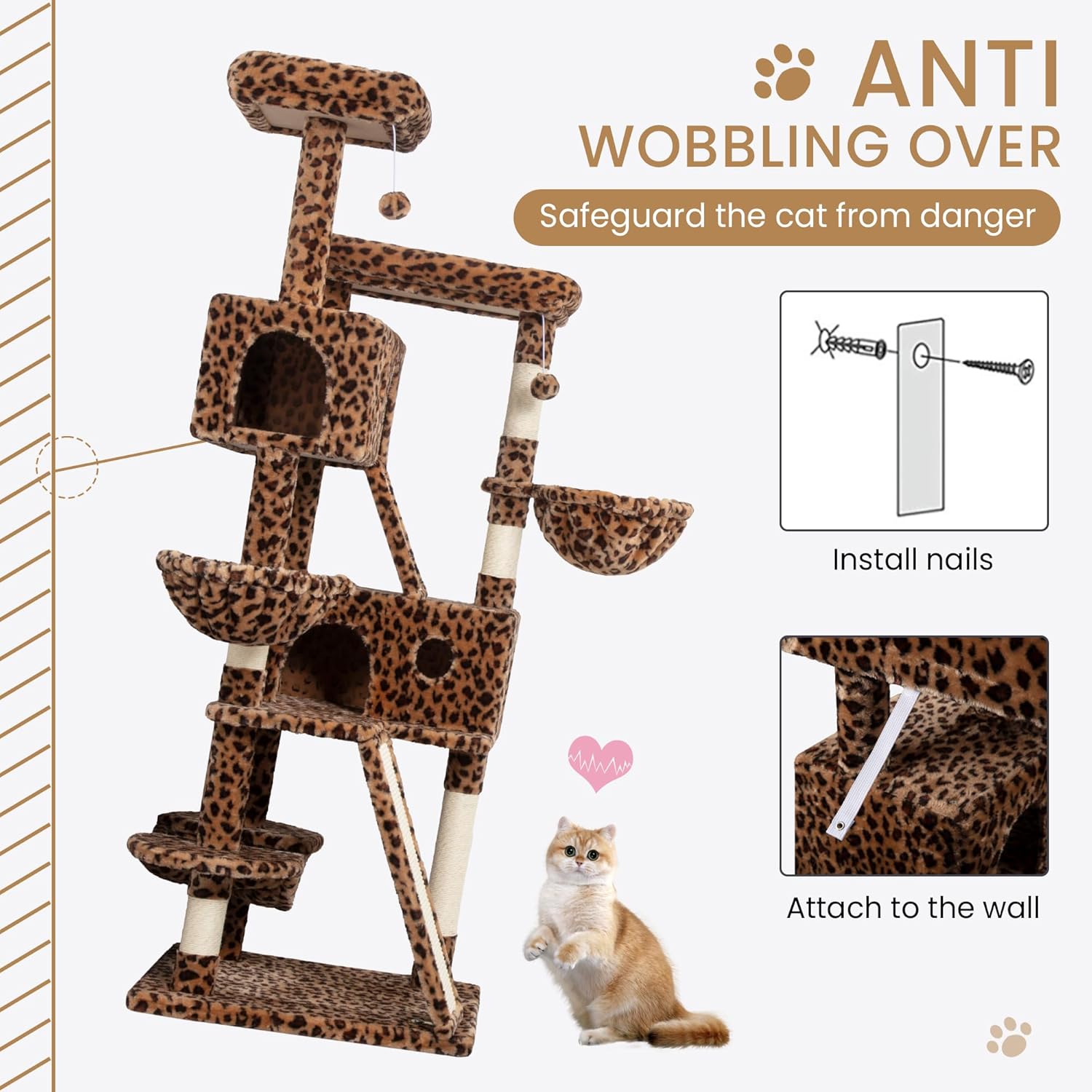 Larger Cat Tree Tower Condo for Indoor Kitties