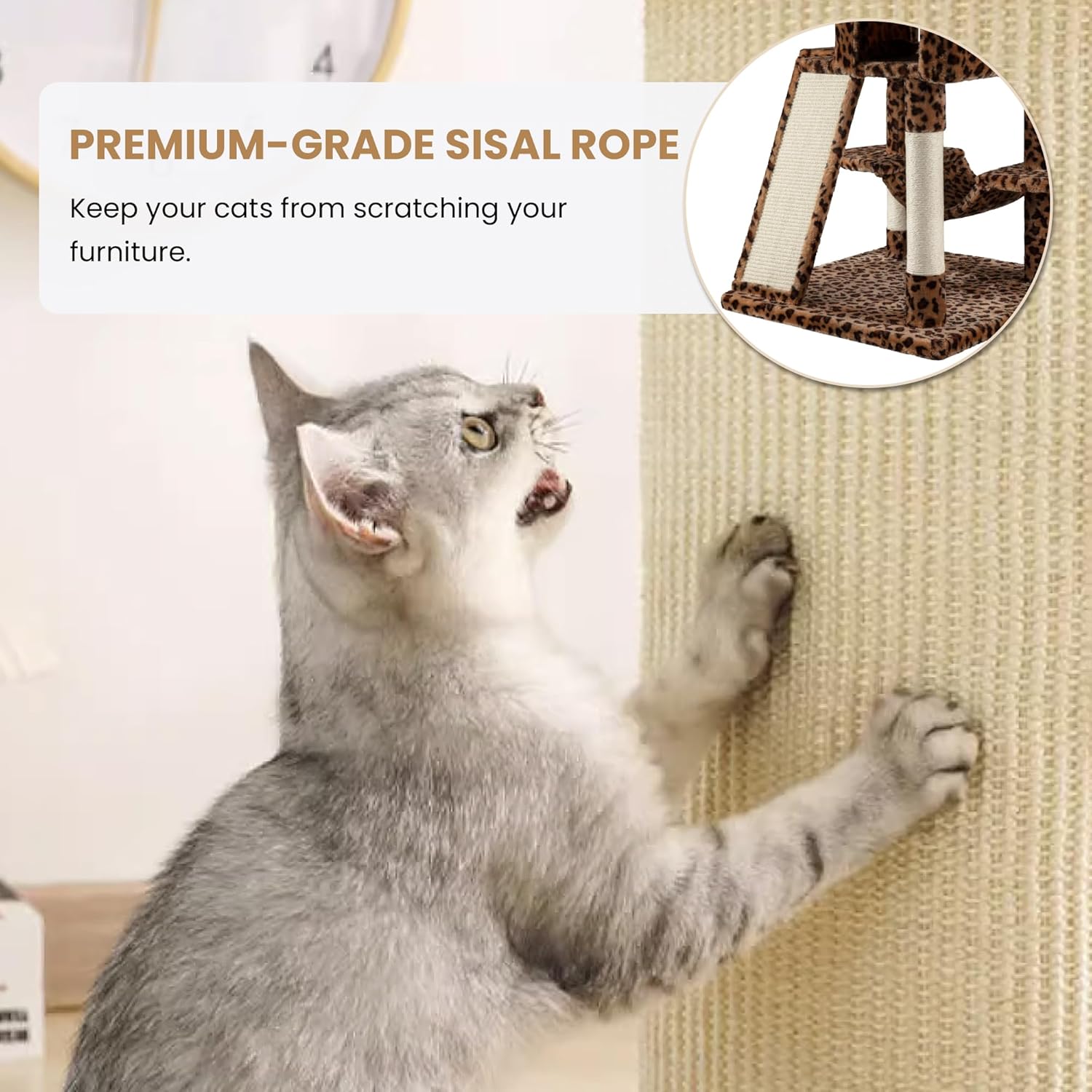 Larger Cat Tree Tower Condo for Indoor Kitties