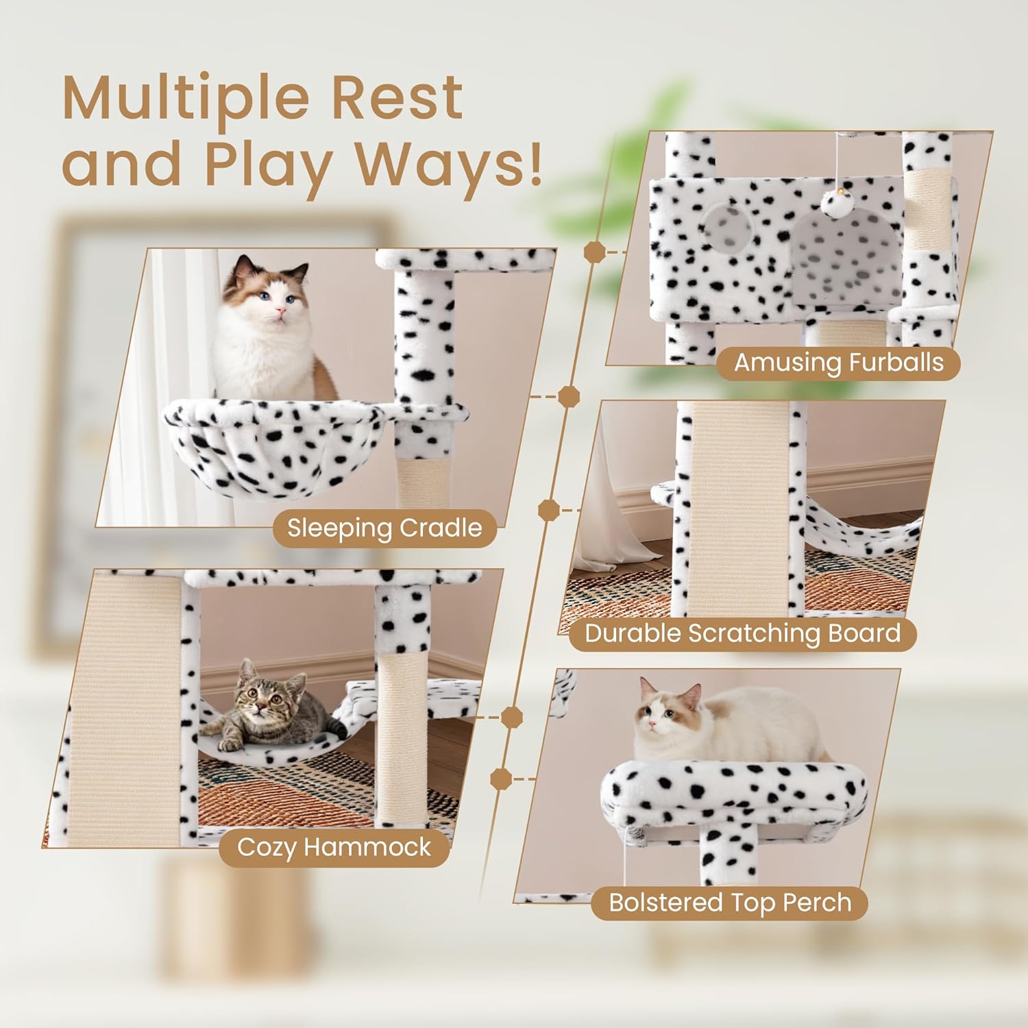 Larger Cat Tree Tower Condo for Indoor Kitties