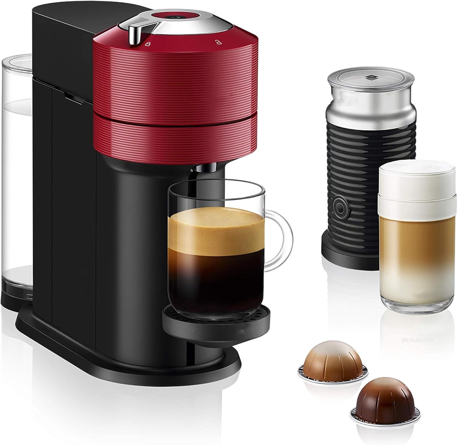Vertuo Next Coffee and Espresso Maker by Breville, with Aeroccino Milk Frother, Light Grey(Buy 2 And Get Free Shipping)