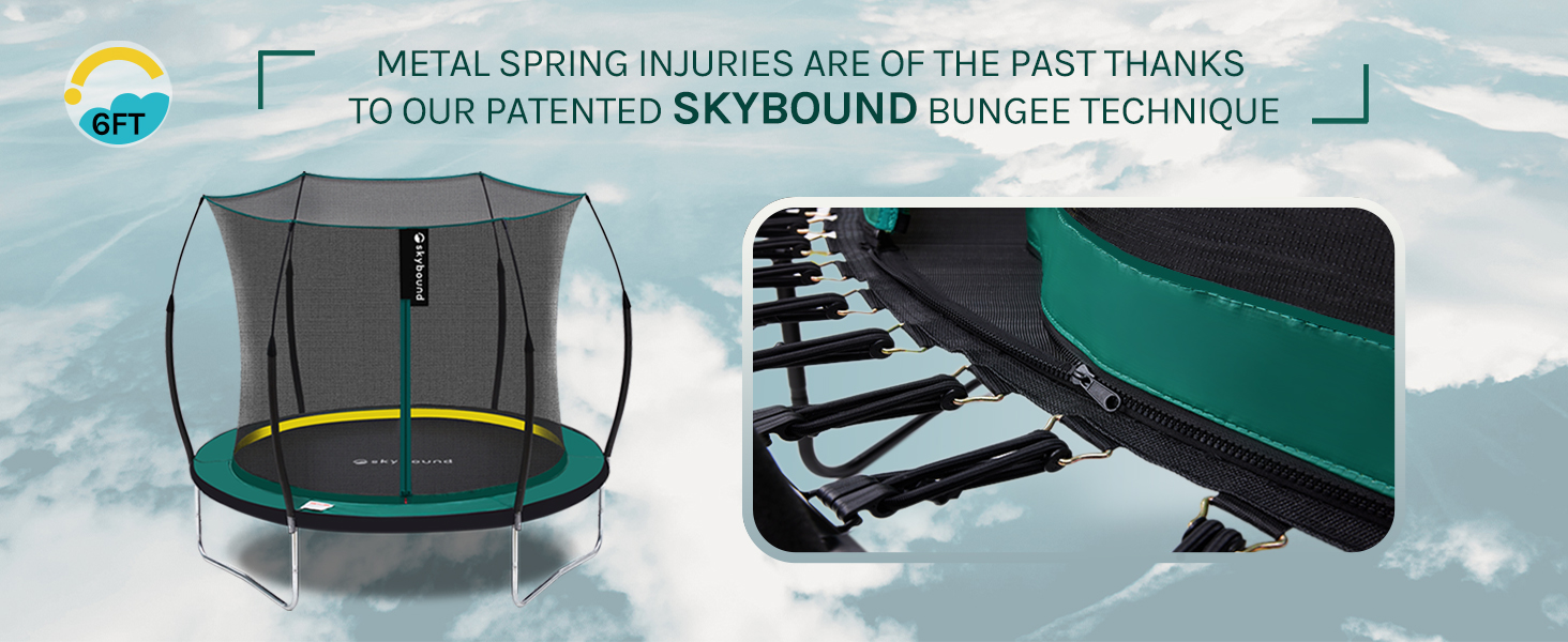 skybound springfree trampoline springless trampoline safest trampoline bungee cords