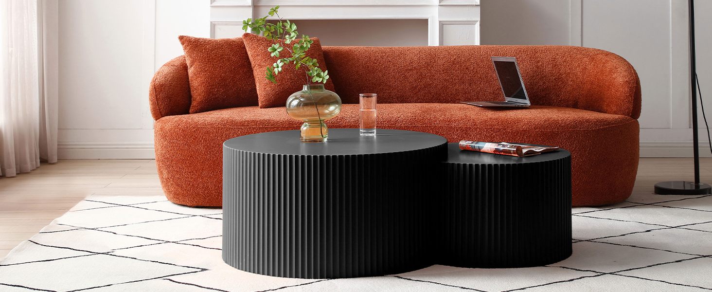 Black nesting coffee table