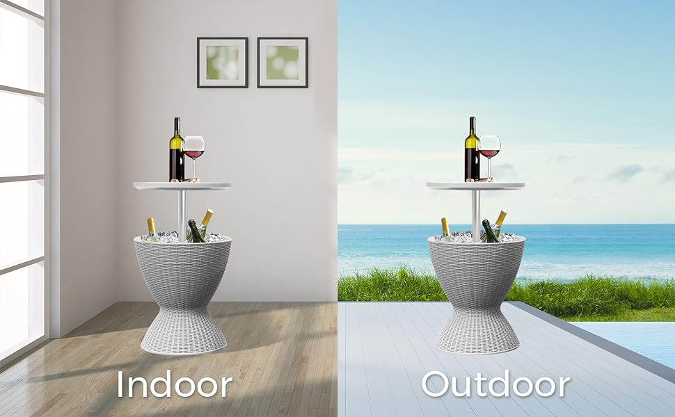 Outdoor Bar Cooler Table, Bar Cooler Table,  Cooler Table, Patio  Cooler Table, Patio Cool bar Table