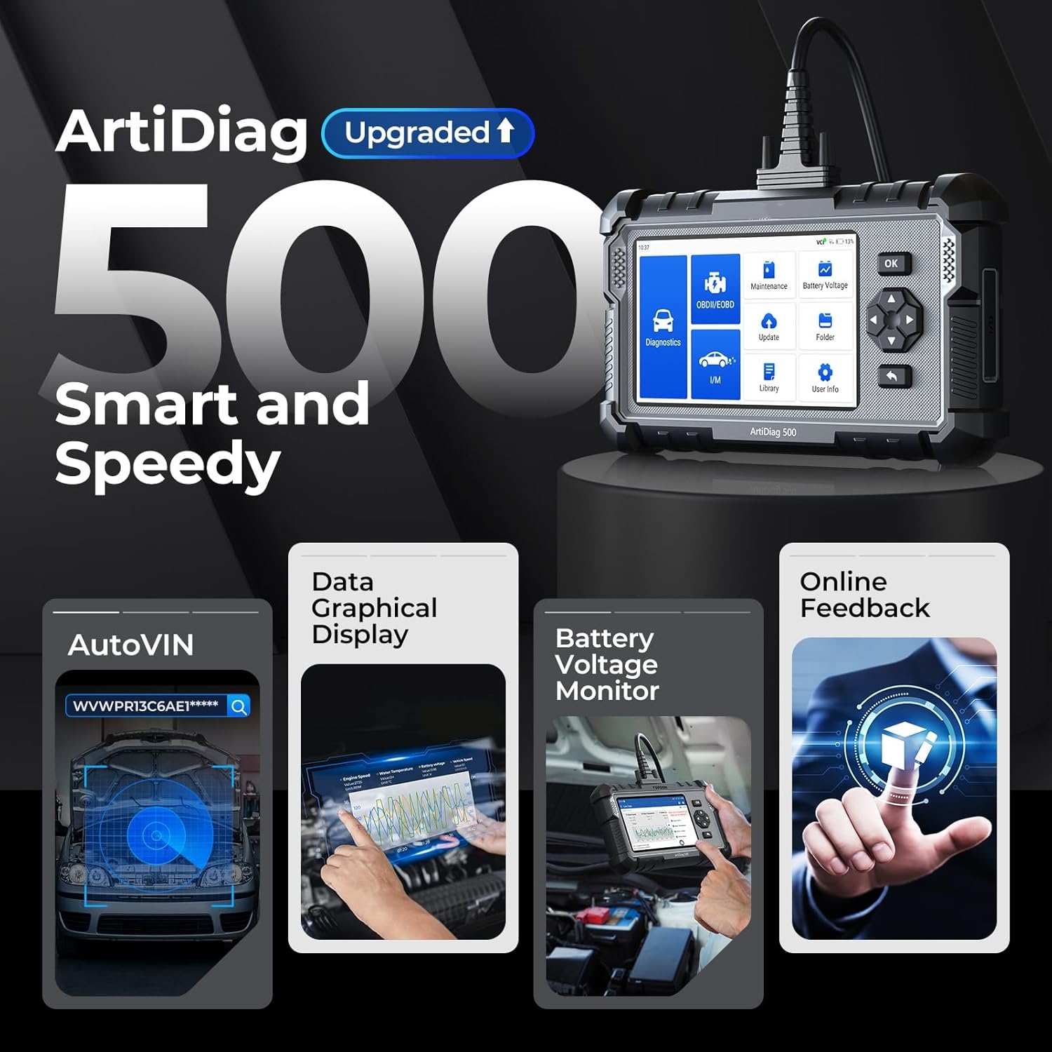 AD500 OBD2 Scanner Car Code Reader Scan Tool