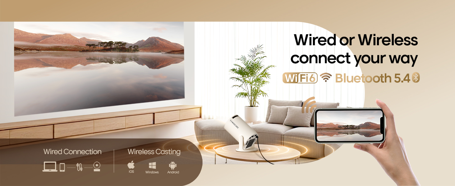 mini projector with wifi and bluetooth