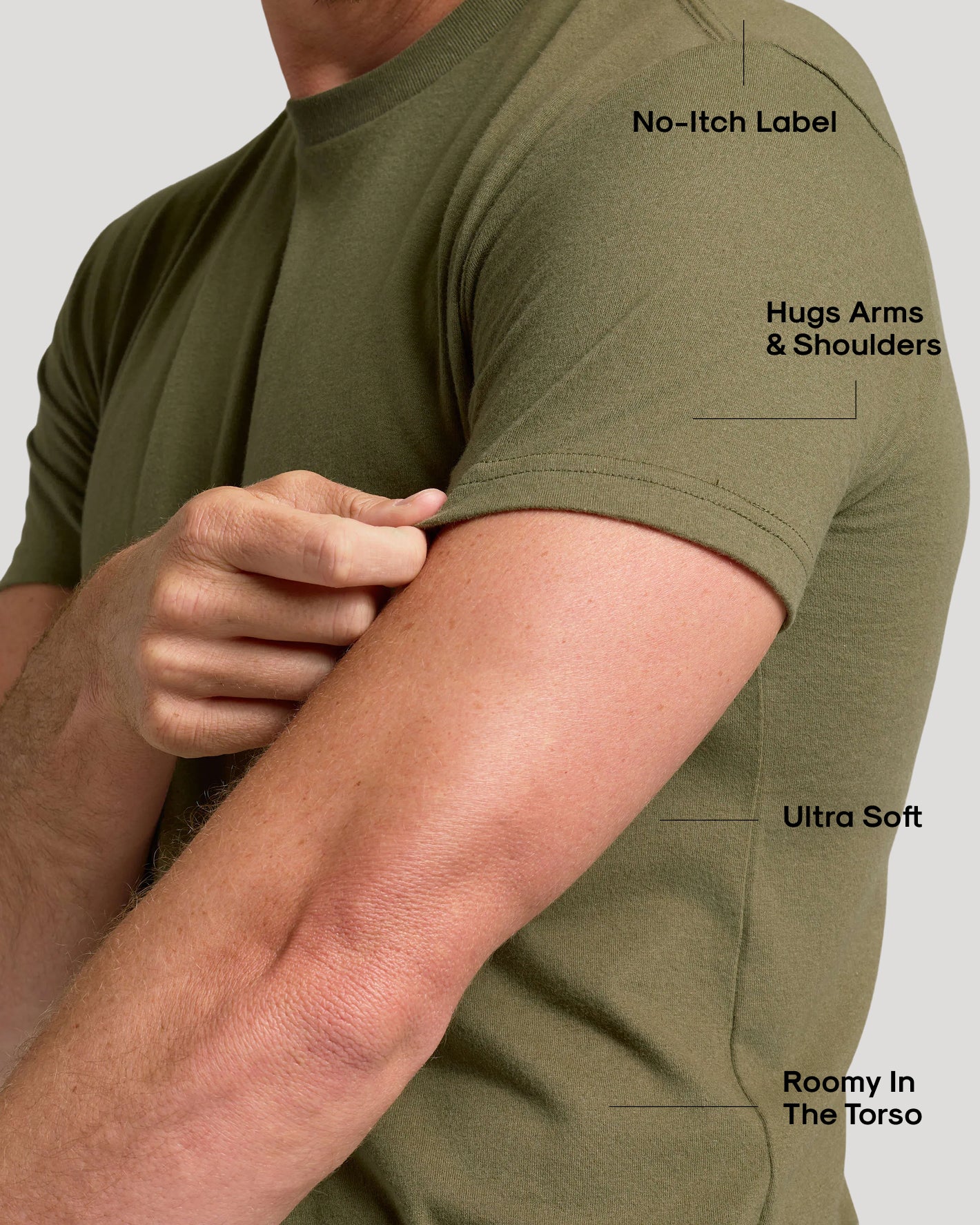 Men's Cotton Blend Classic Crew Neck T-Shirt - 6-Color Value Pack product image 3