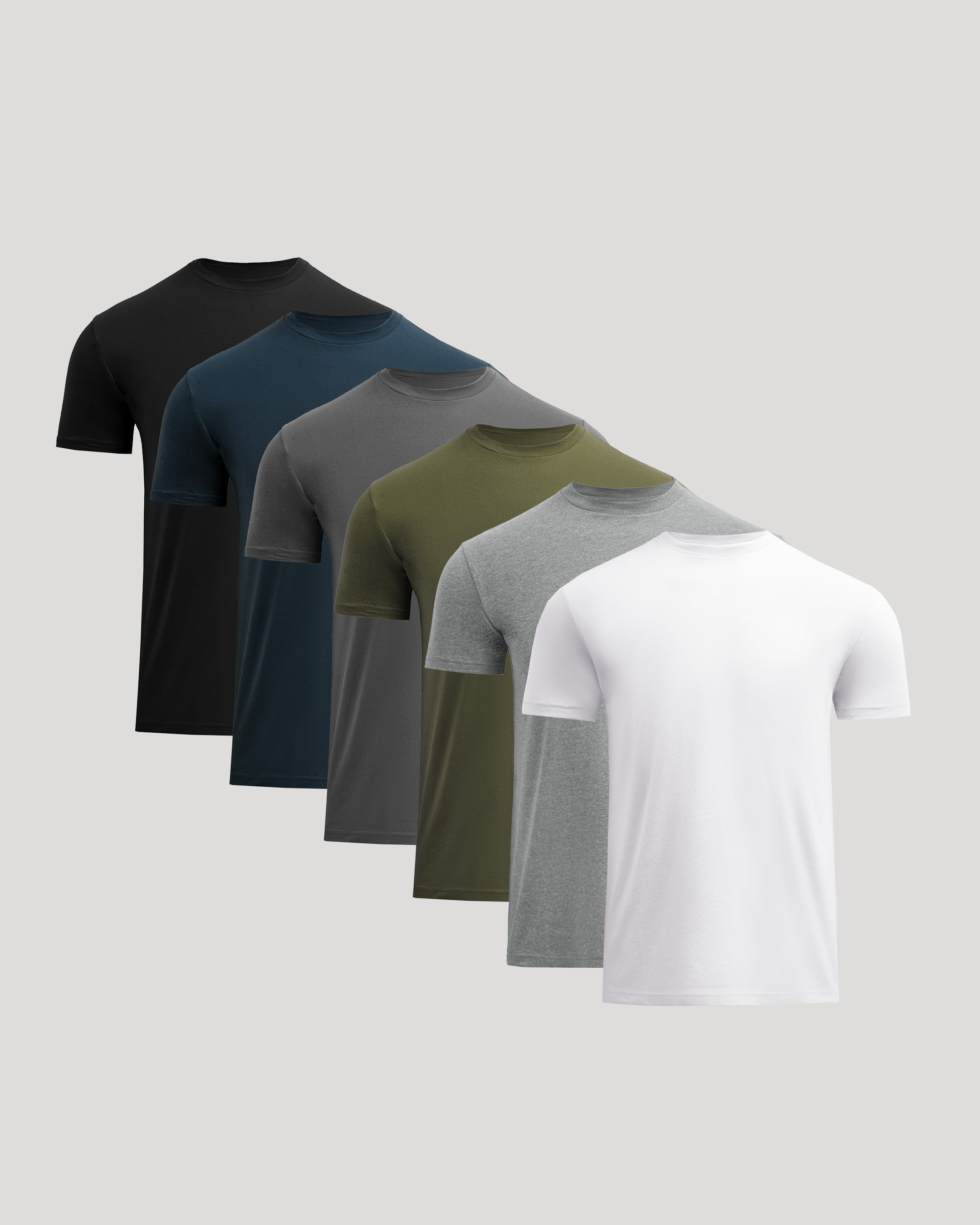 Men's Cotton Blend Classic Crew Neck T-Shirt - 6-Color Value Pack product image 1
