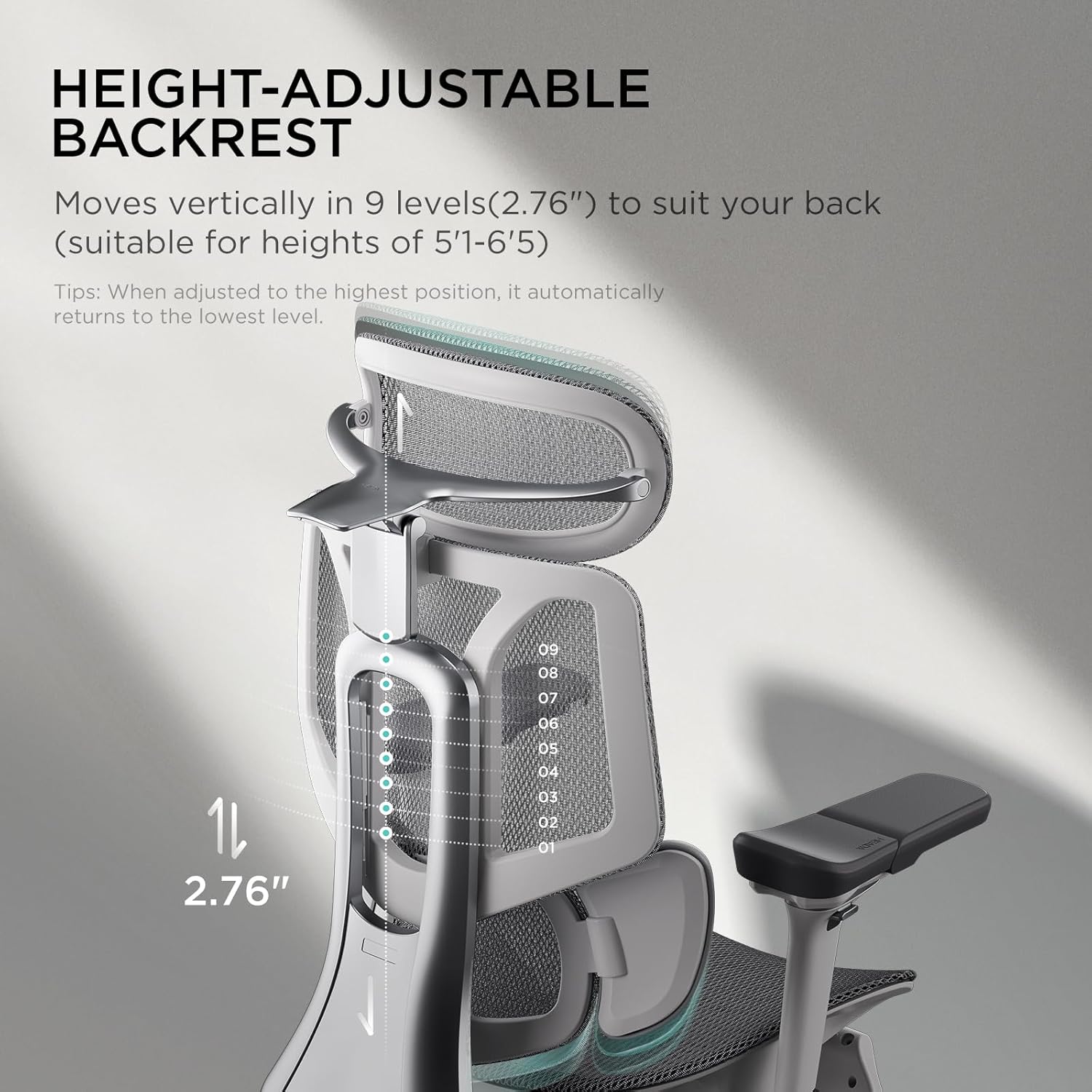 Hbaba E3 Pro Ergonomic Office Chair, Big and Tall Office Chair - with 3-Zone Dynamic Lumbar Support, 4D Adjustable Headrest, 4D Adjustable Armrests, Swivel