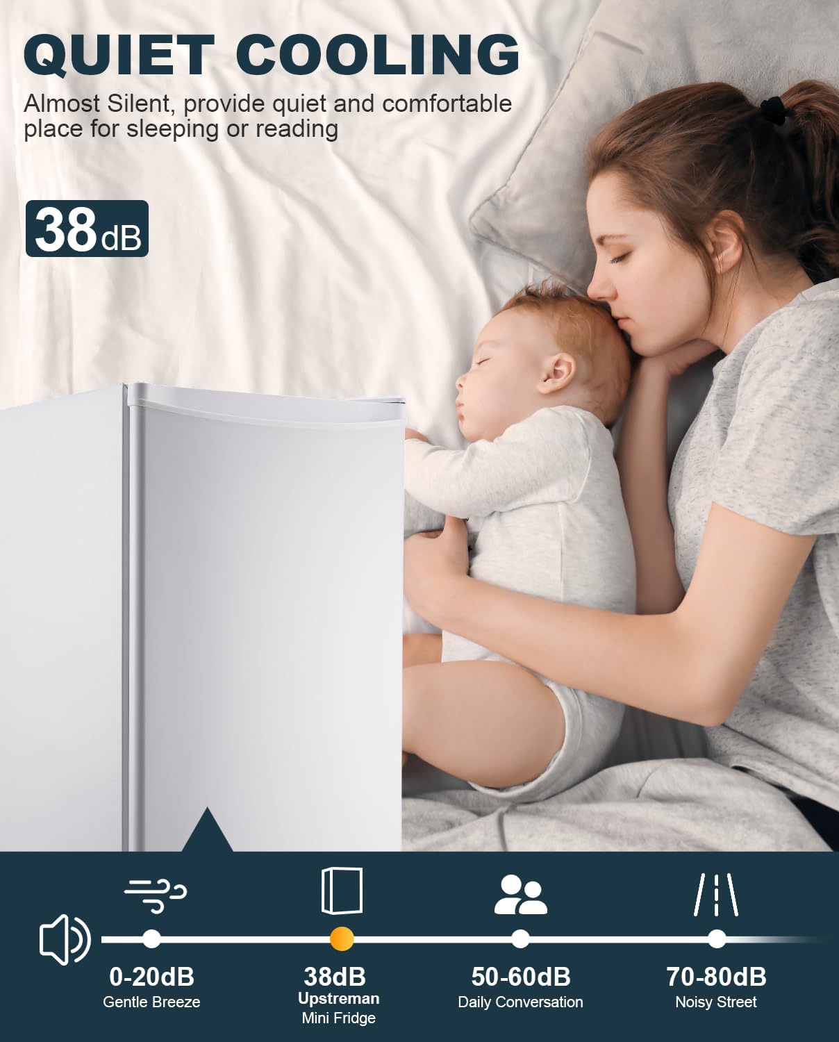 Prokonk 3.2 Cu.Ft Mini Fridge with Freezer, Single Door Mini Fridge, Dorm Fridge, Adjustable Thermostat, Mini Refrigerator for Bedroom, Office, Dorm, Black-BR321