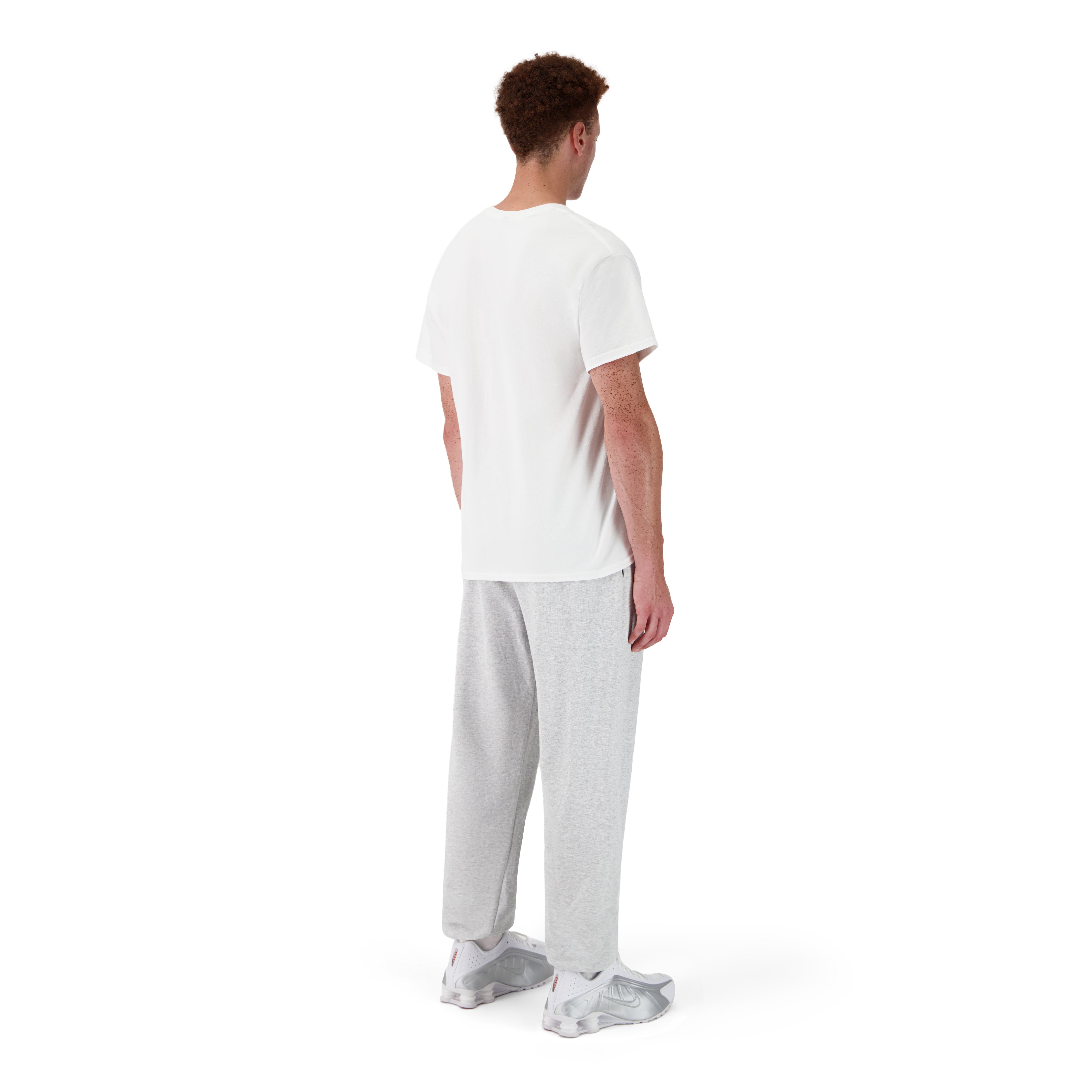 Men's Classic Jogger Pants and T-Shirt Set - T-Shirt White