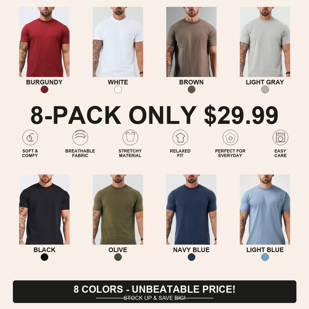 Men's Muscle Fit T-Shirt Bundle - Everyday Value Pack