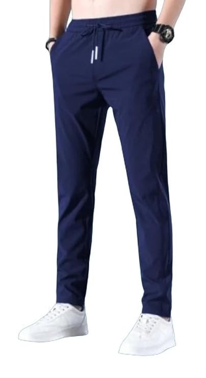 Men's stretch Lycra track pants - navy single pair