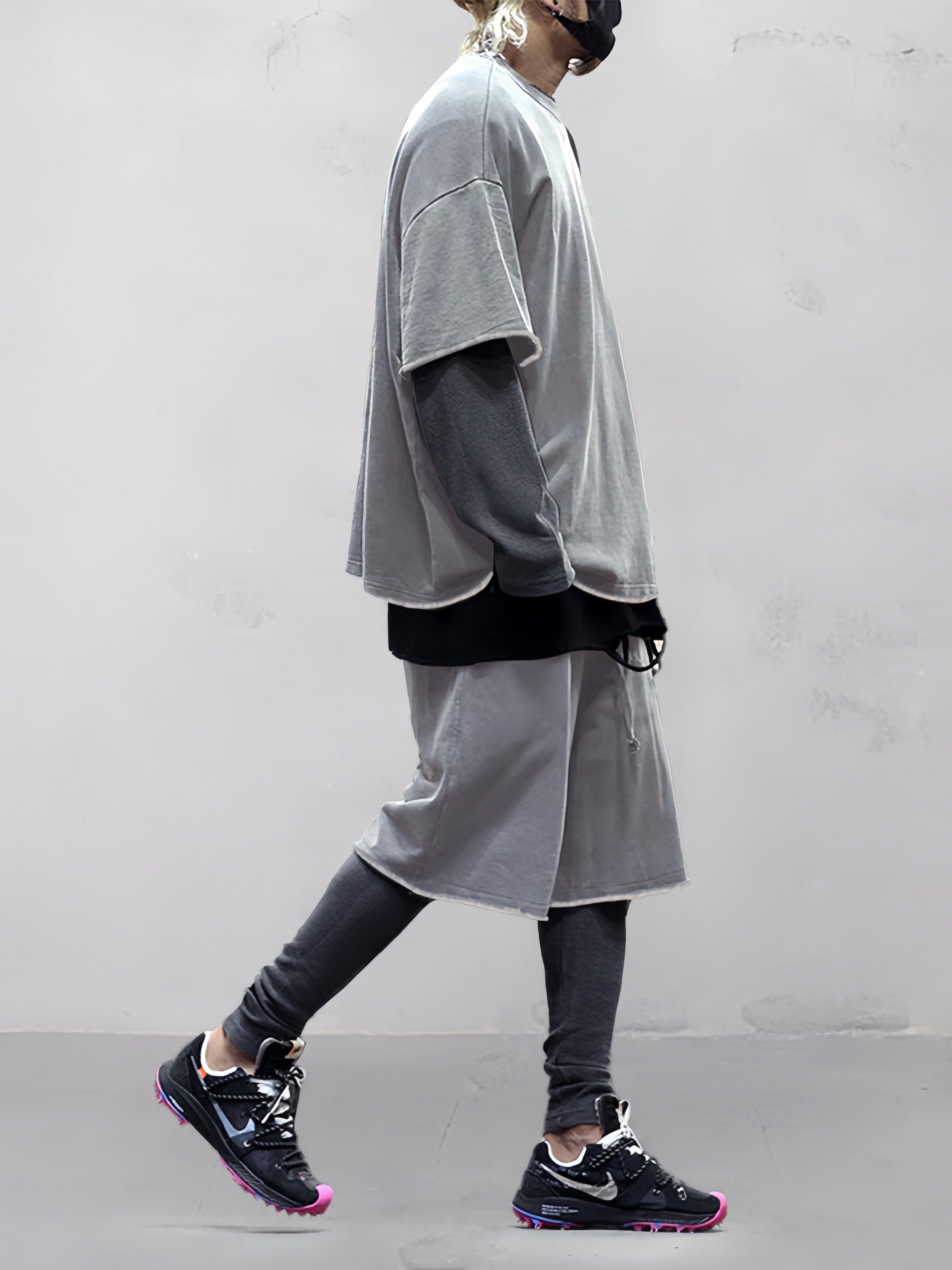 Men's Casual Loose Fit Solid Sports Set