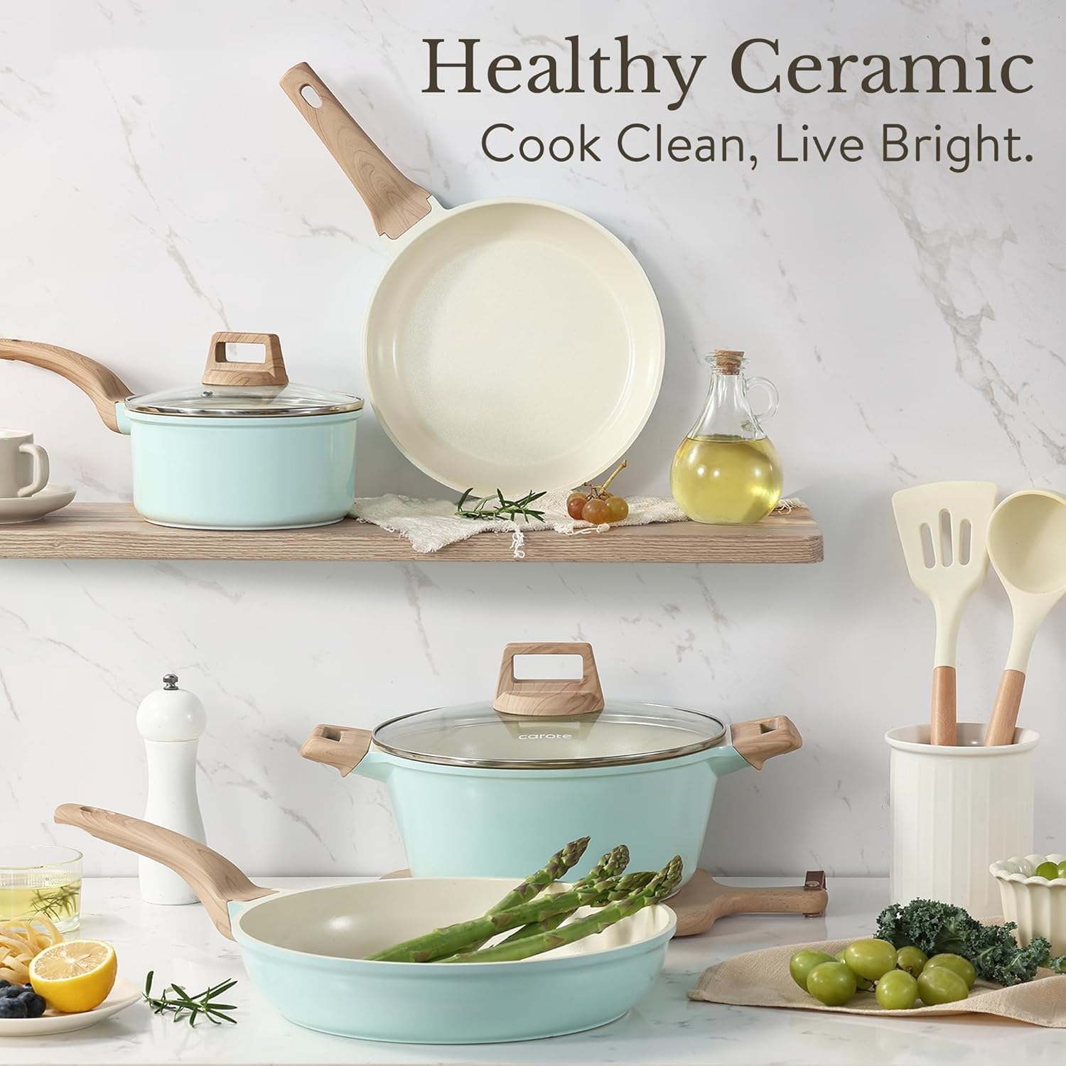 21Pcs Pots and Pans Set