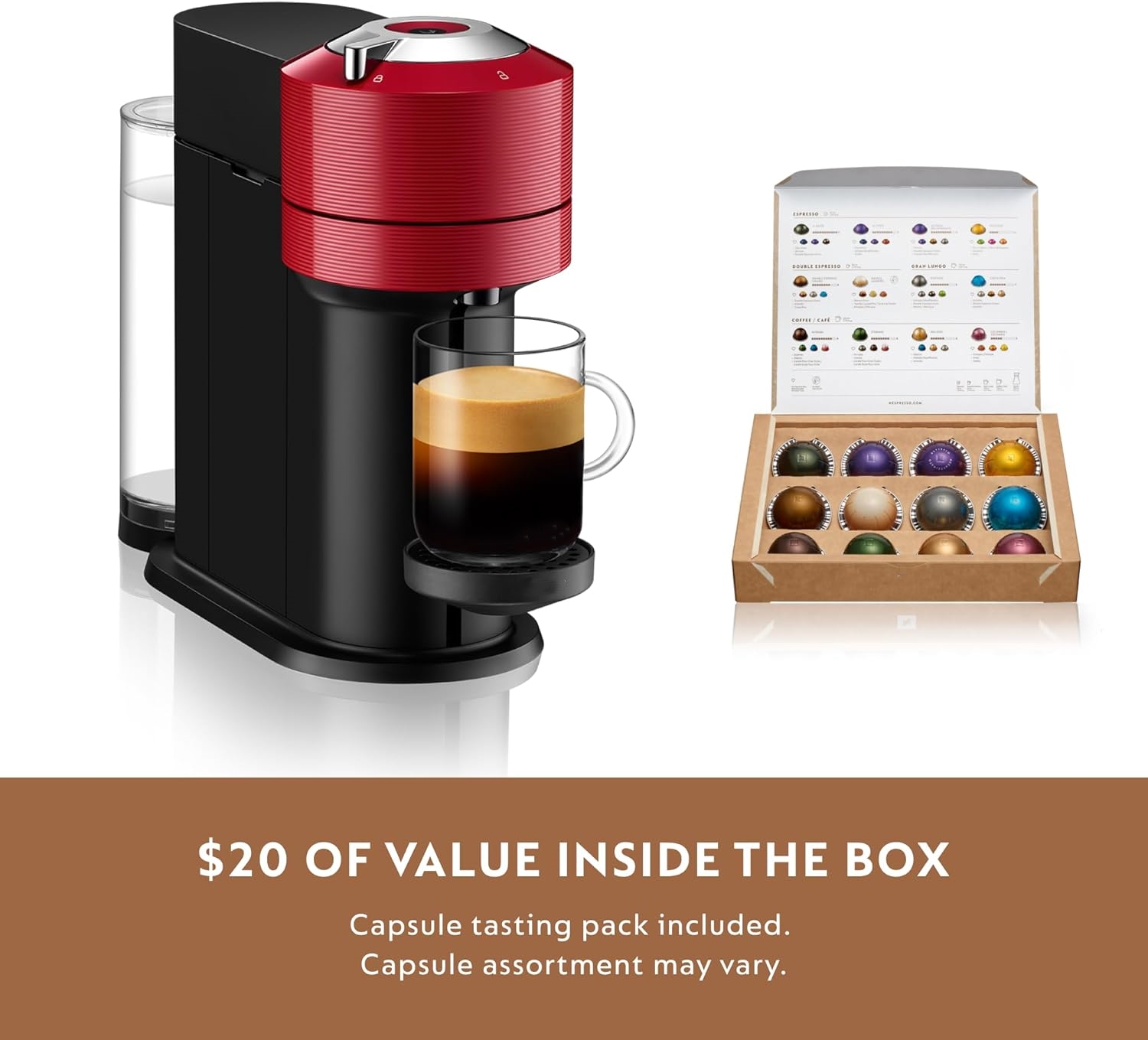 Vertuo Next Coffee and Espresso Maker by Breville, with Aeroccino Milk Frother, Light Grey(Buy 2 And Get Free Shipping)