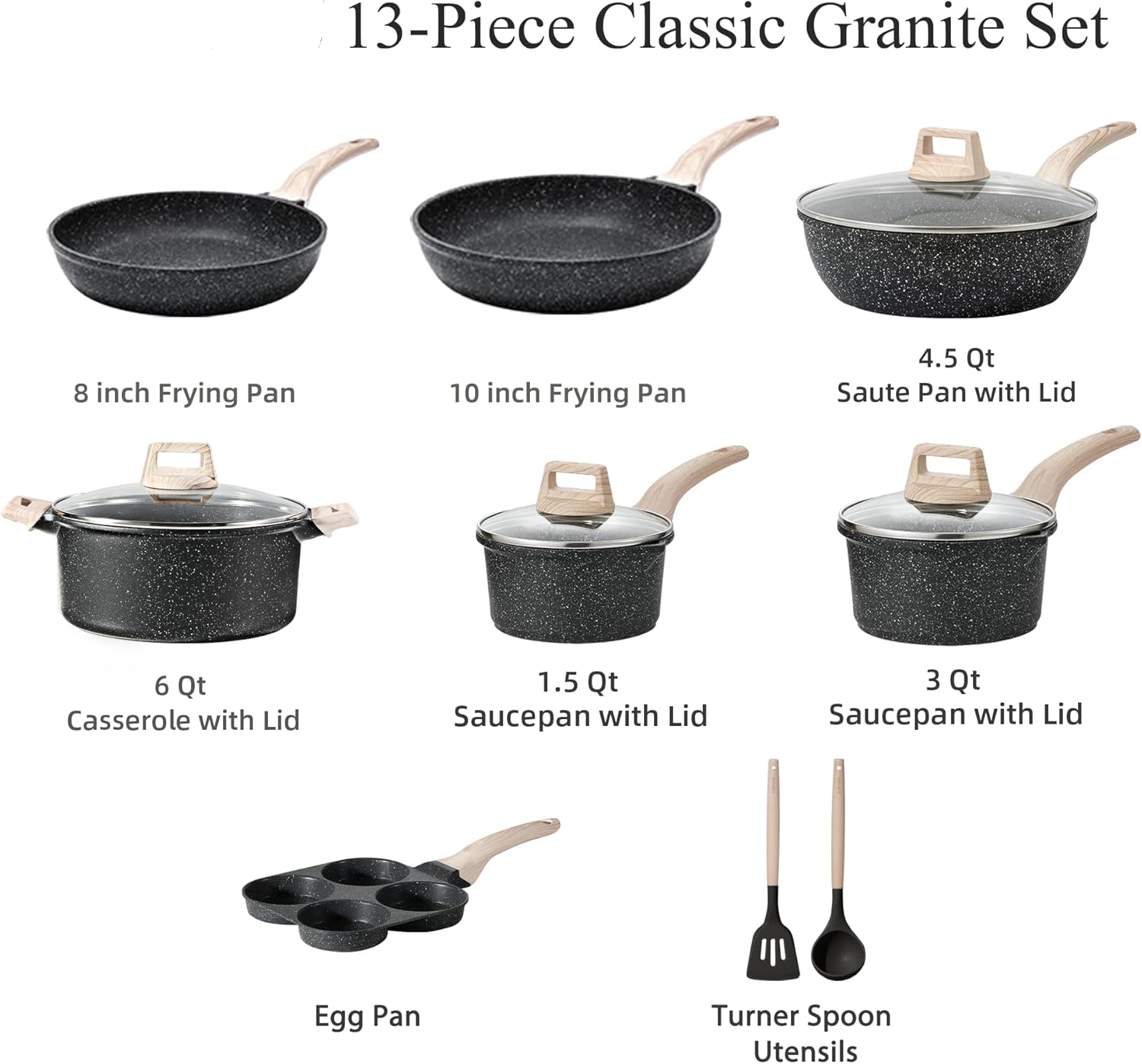 21Pcs Pots and Pans Set