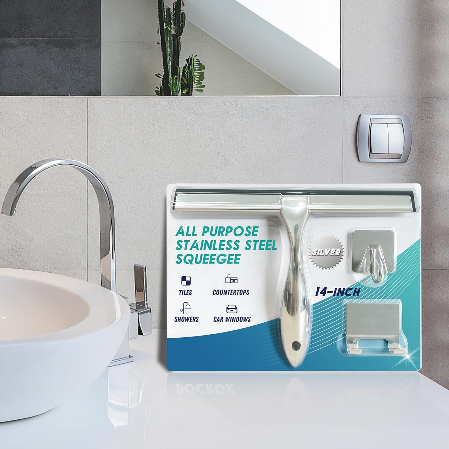 All-Purpose Stainless Steel Shower Squeegee