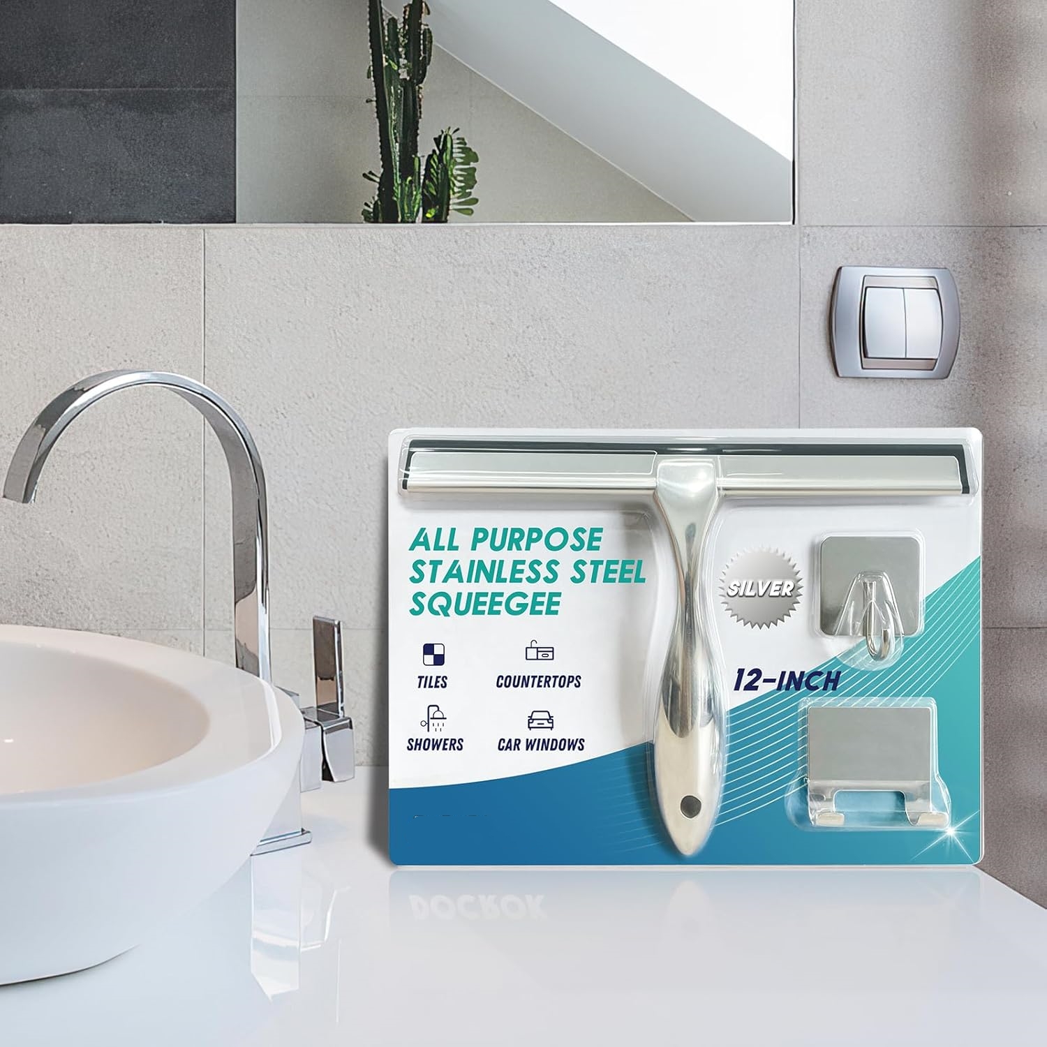 All-Purpose Stainless Steel Shower Squeegee