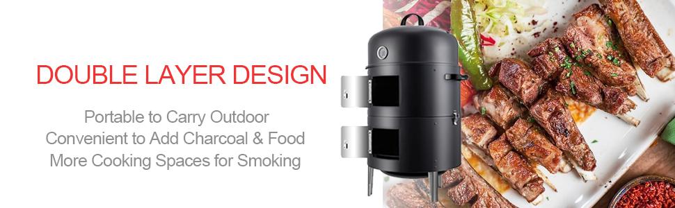 Realcook Double Layer Design Smoker