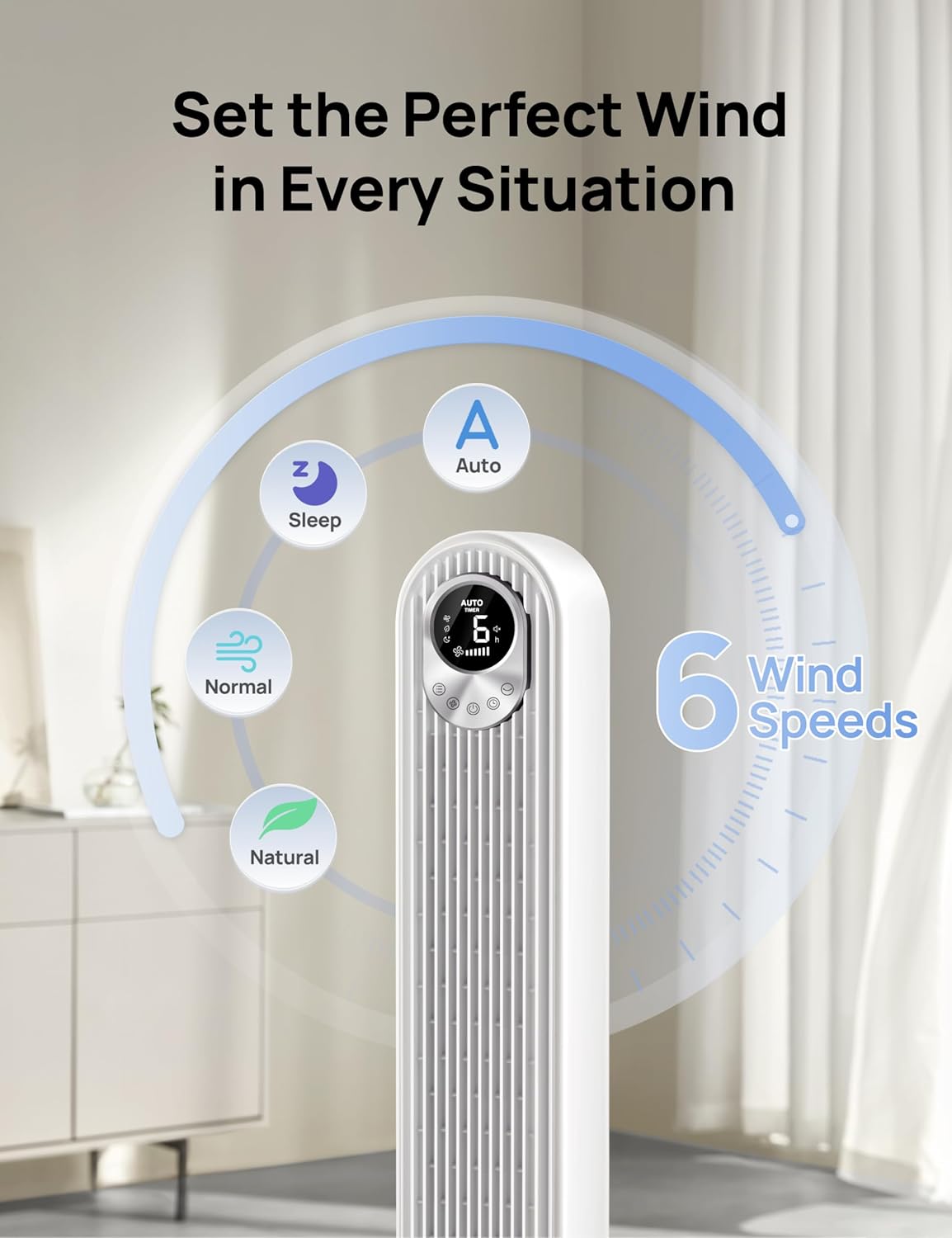 Dreo Tower Fan for Bedroom