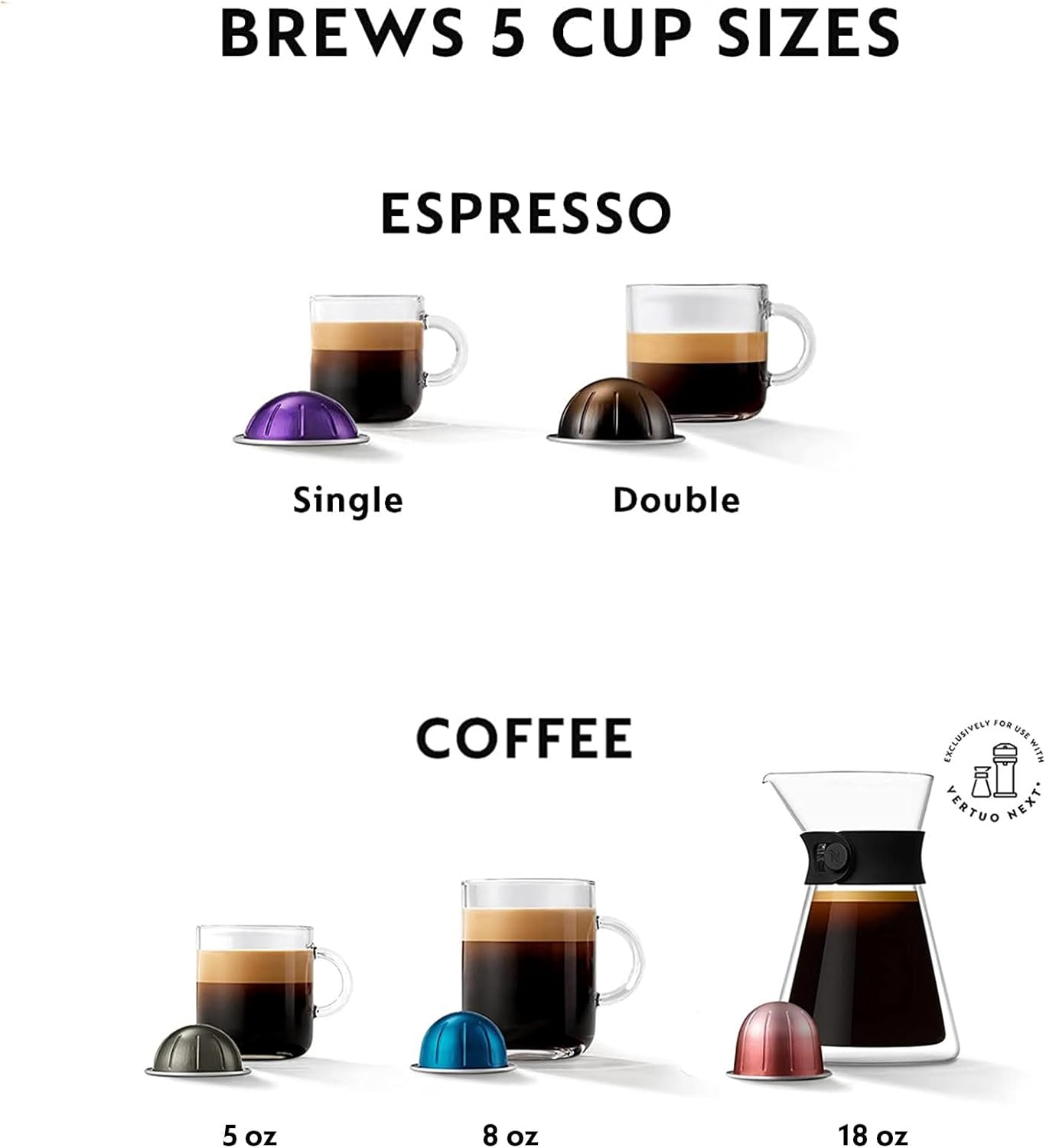 Vertuo Next Coffee and Espresso Maker by Breville, with Aeroccino Milk Frother, Light Grey(Buy 2 And Get Free Shipping)