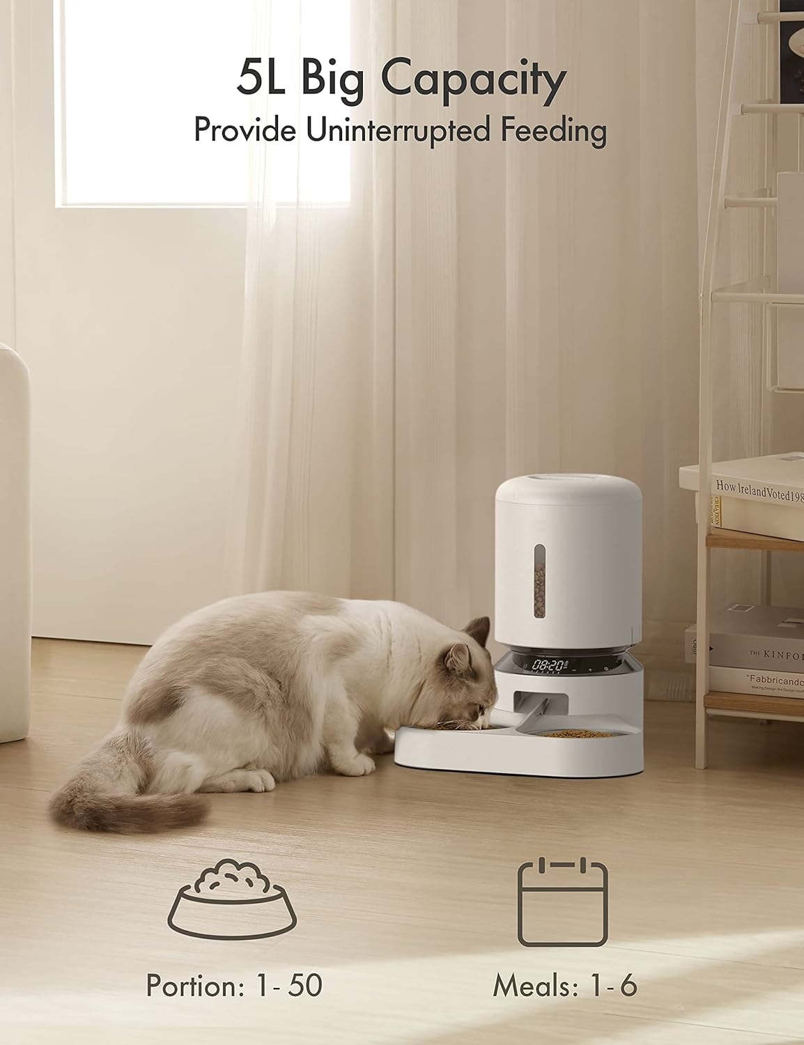 Automatic Cat Feeder with Camera for Two Cats