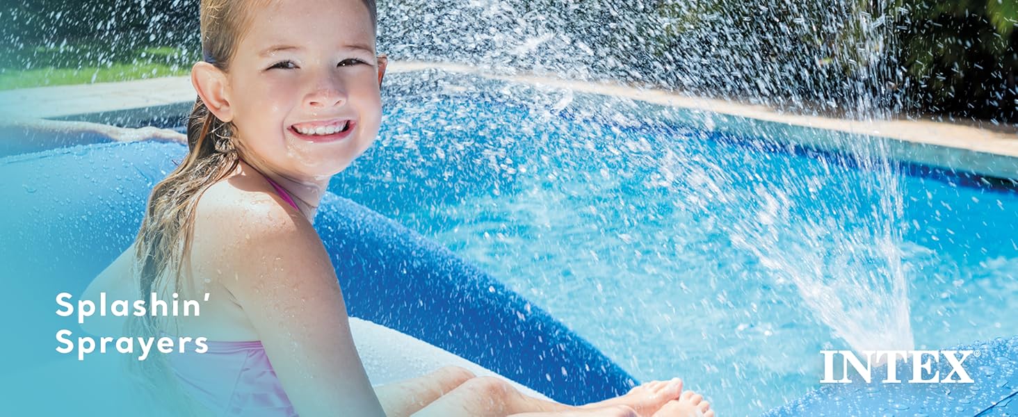built-in sprayers to keep the waterslide surface wet and fun