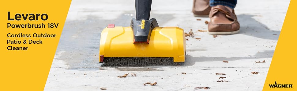 Wagner Levaro Powerbrush 18v Cordless Outdoor Patio & Deck Cleaner