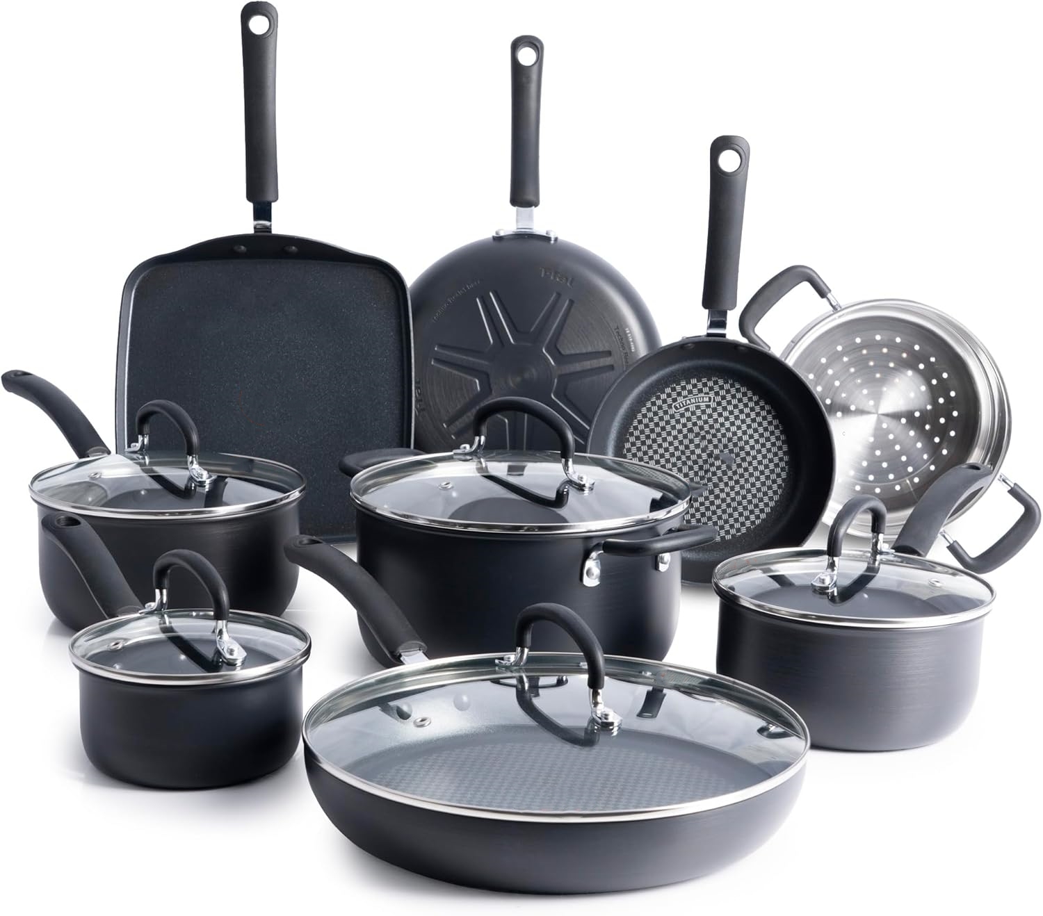 Ultimate Hard Anodized Nonstick Cookware Set 17 Piece
