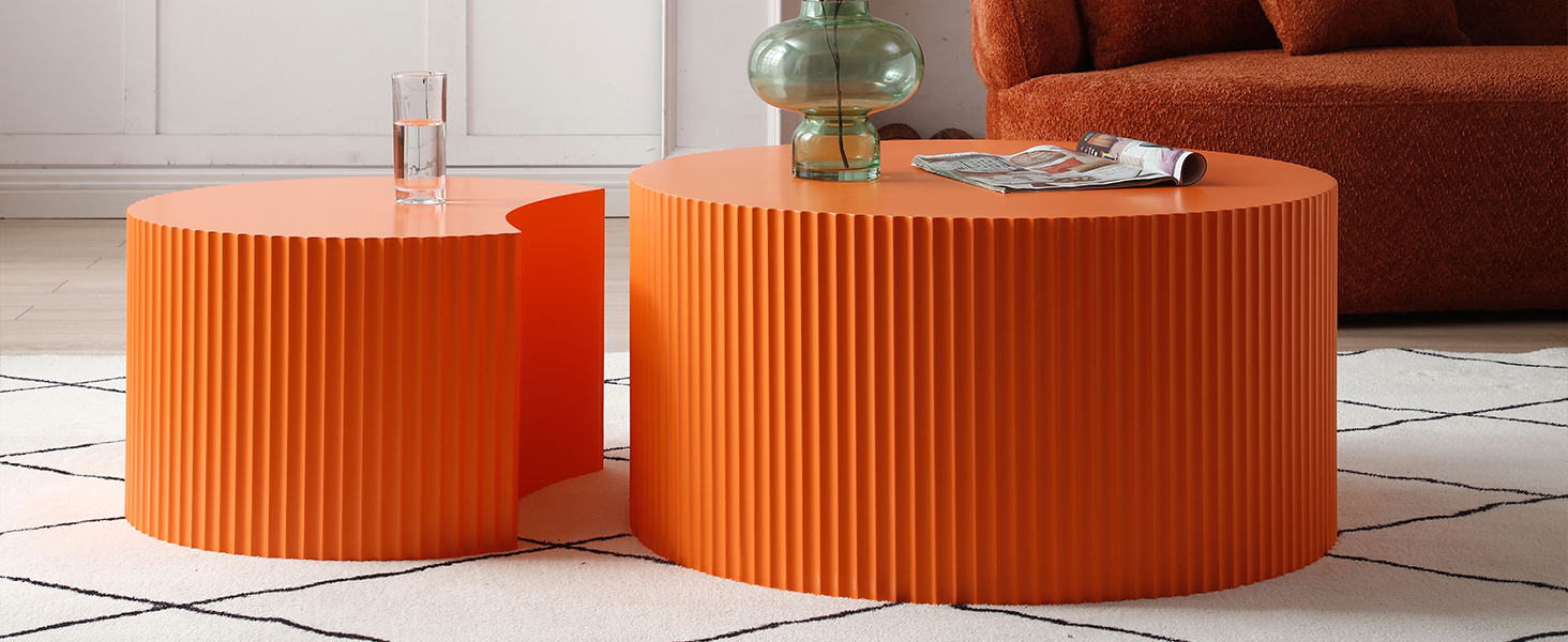 Orange Nesting Coffee Table
