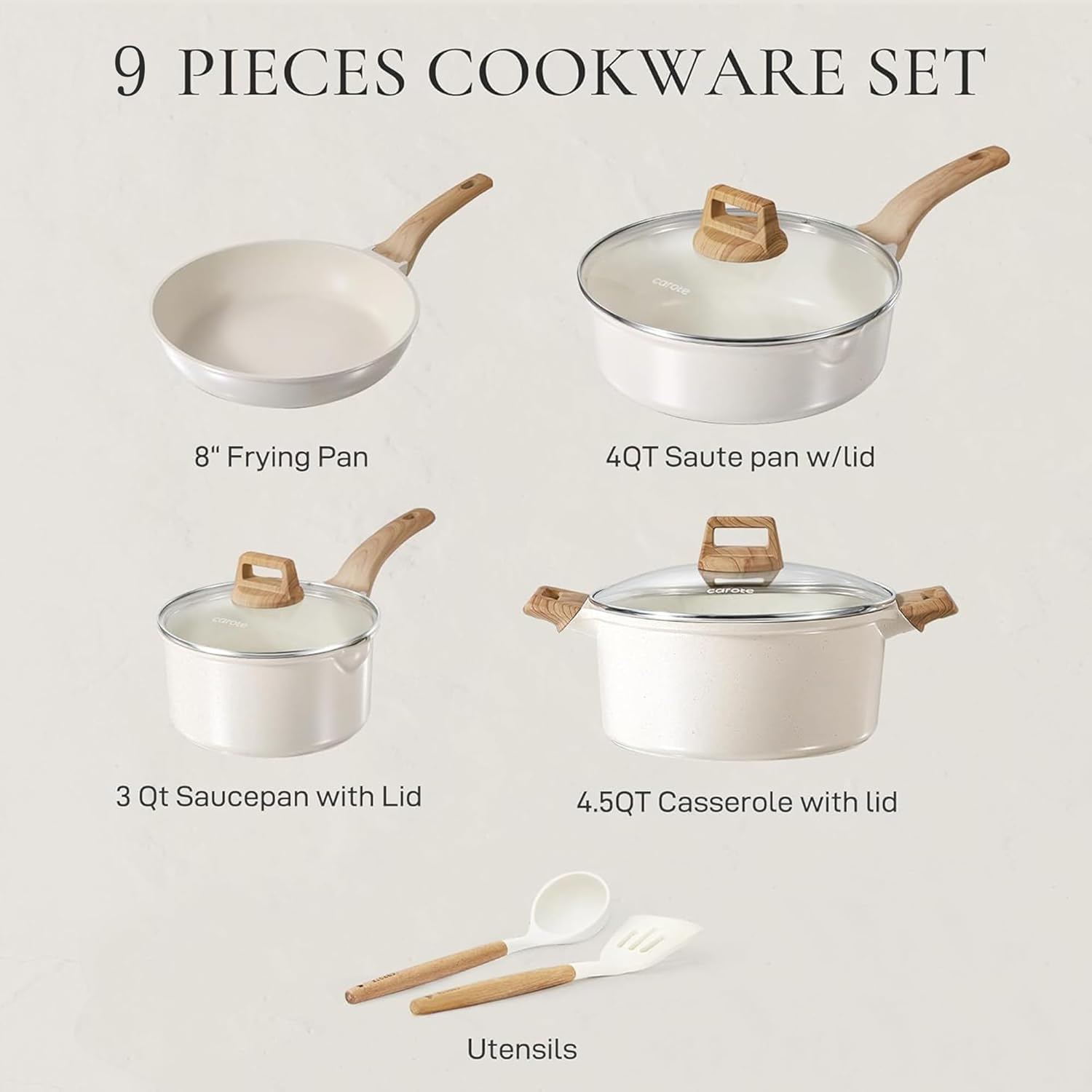 21Pcs Pots and Pans Set