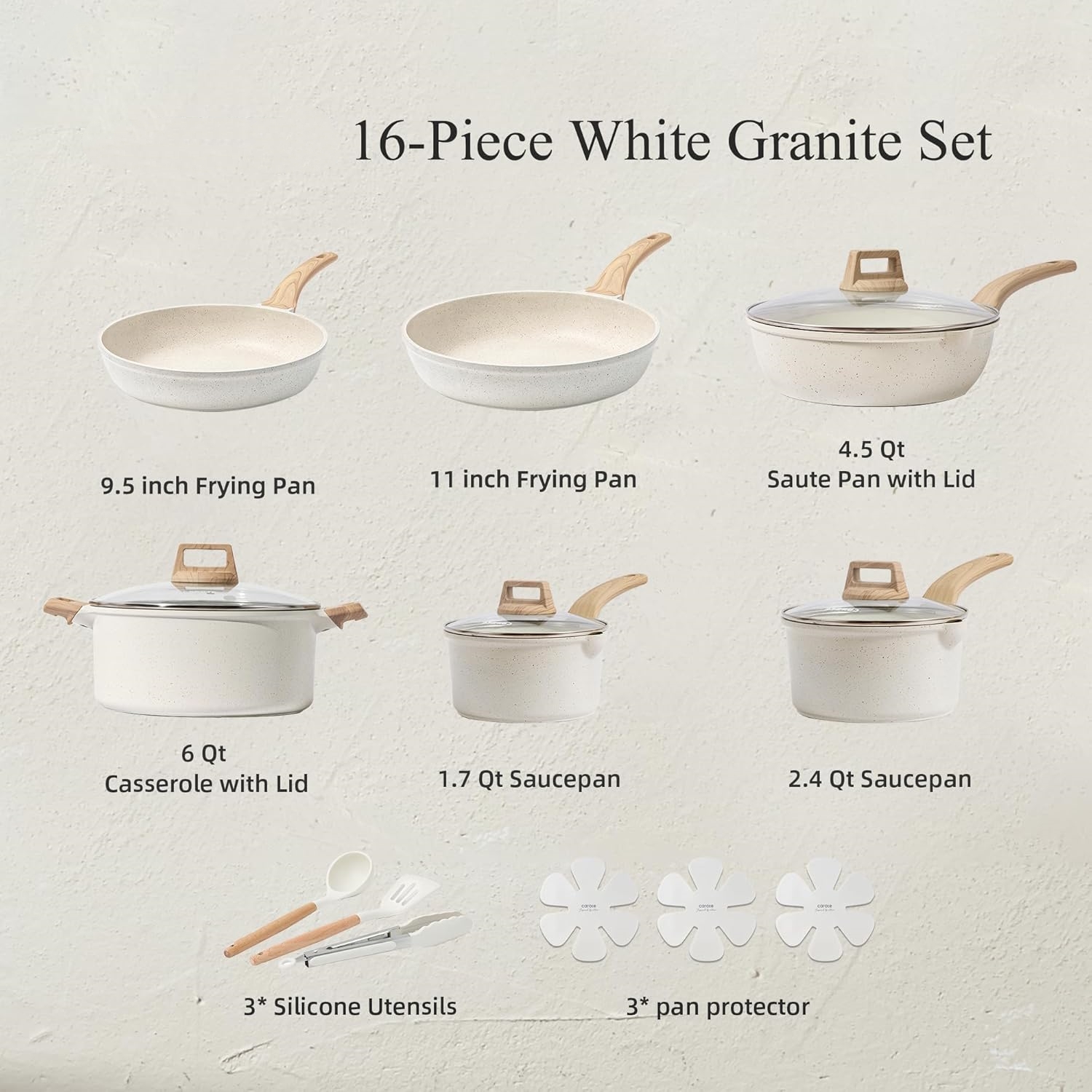 21Pcs Pots and Pans Set