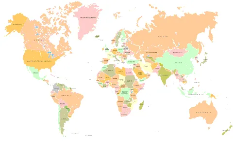 Worldwide shipping map