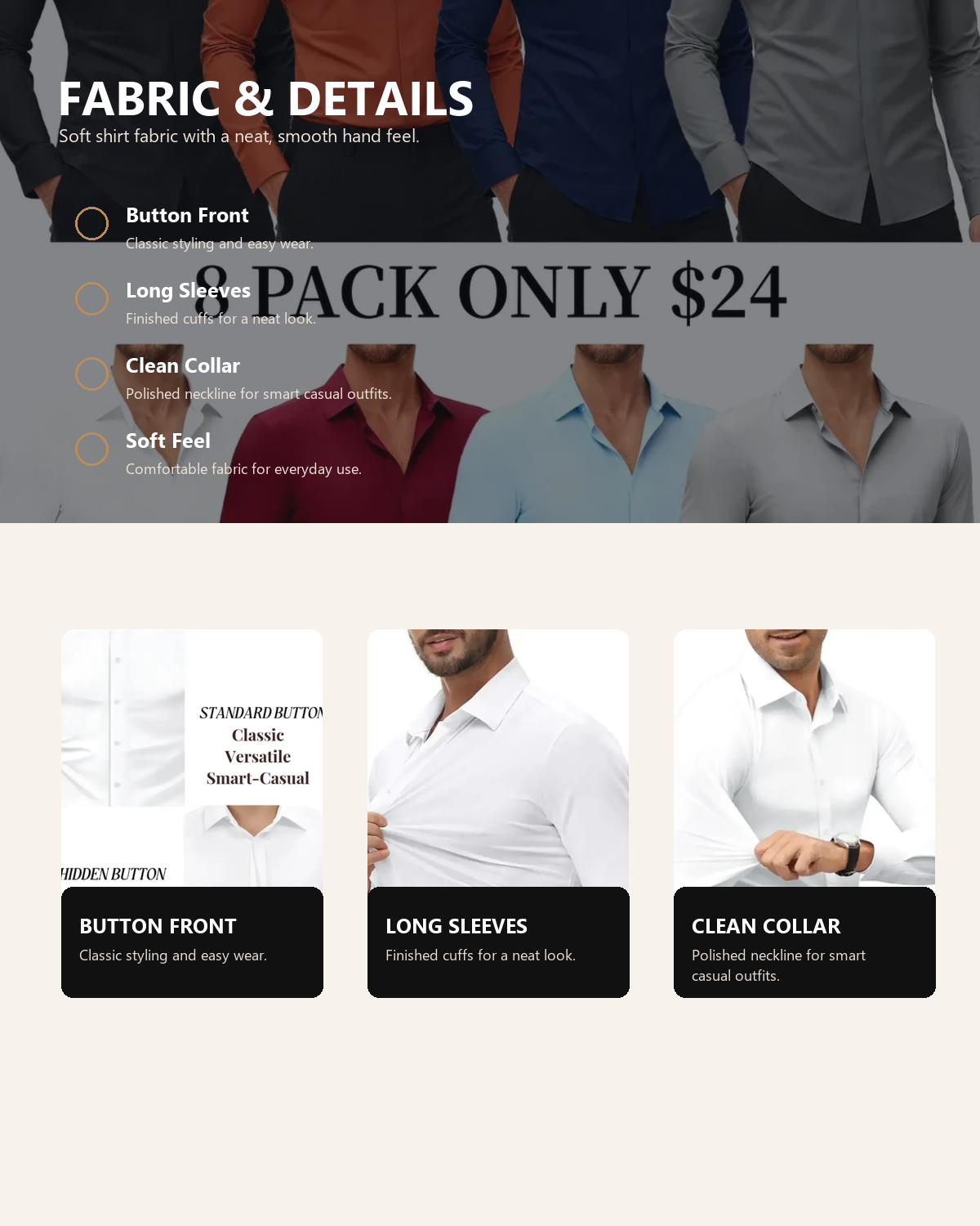 Men's Long-Sleeve Stretch Shirt product detail image 3