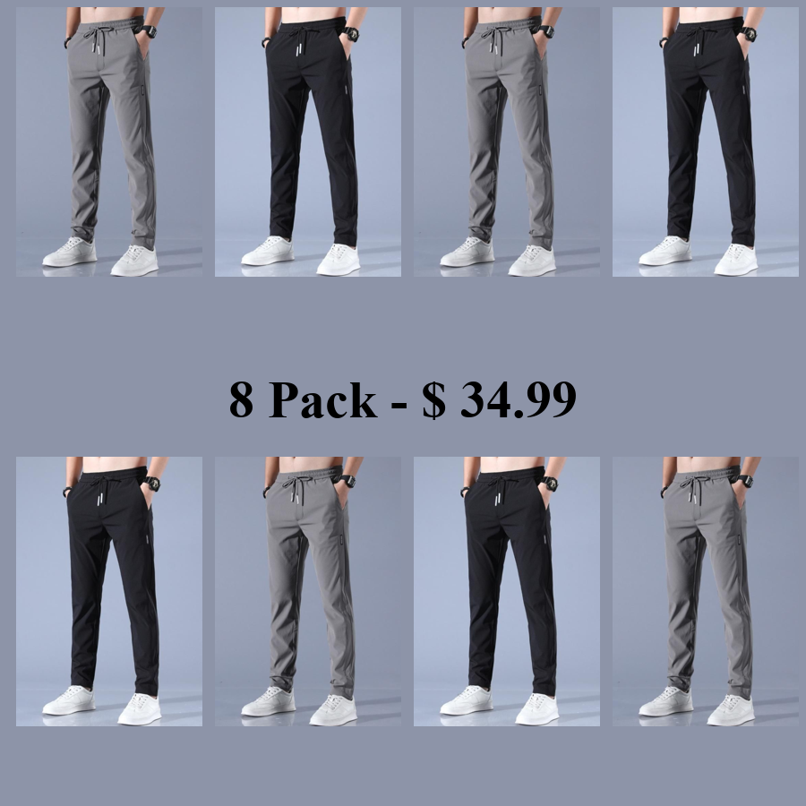 Men's Stretch Lycra Track Pants - Everyday Value Pack